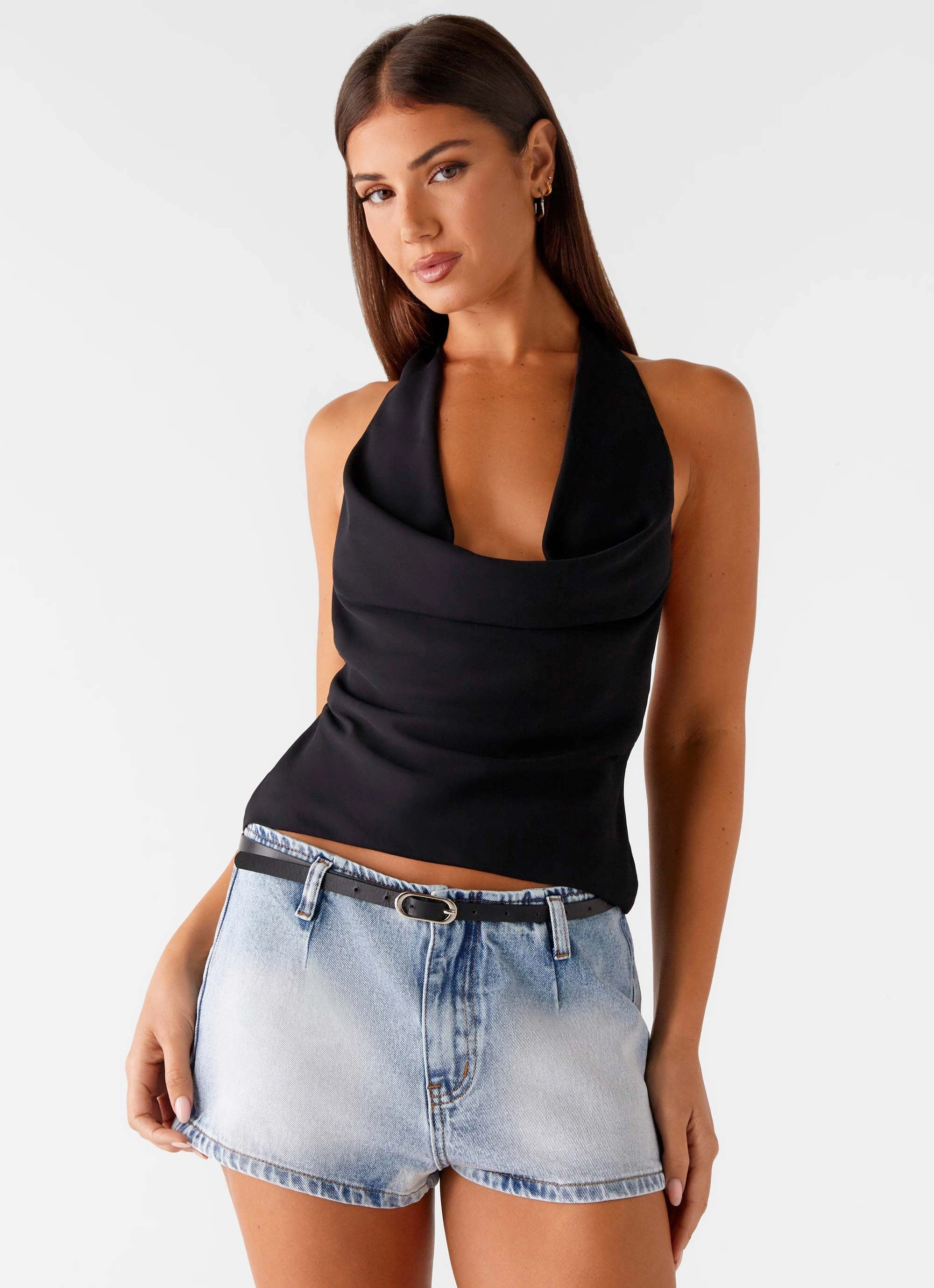 Outdoor Essentials Light Fit Unreal Denim Mini Shorts - Bleached Blue