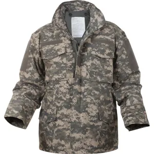 ACU Digital Camo - Tactical M-65 Field Jacket Army Coat M1965 - Poly/Cotton with Liner