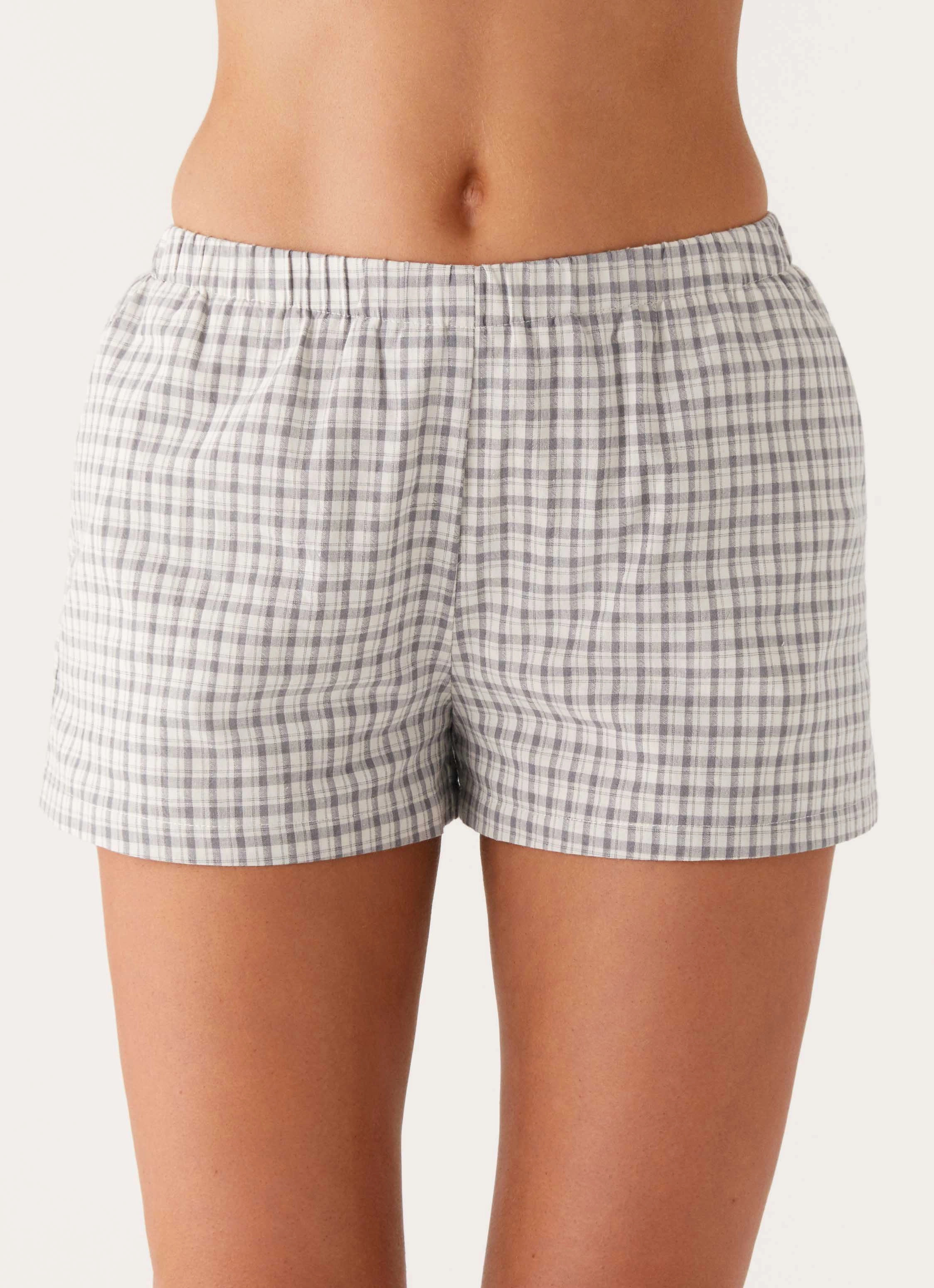 Adalina Shorts - Grey Check Relaxed Wear