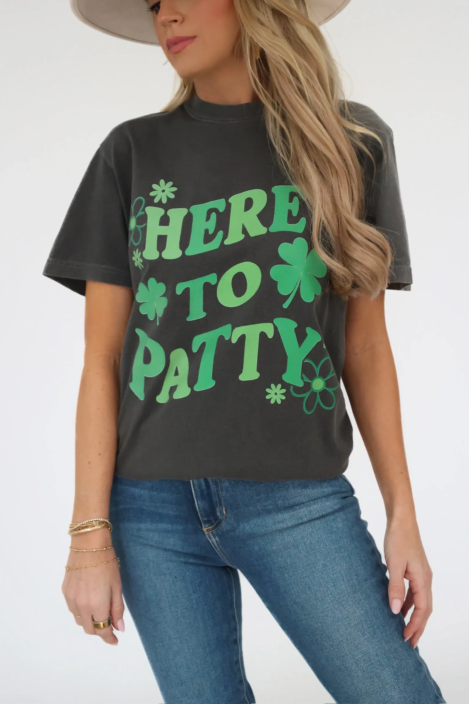 Here To Patty Graphic Tee(final sale) Flexible Neckline Relaxed Dress