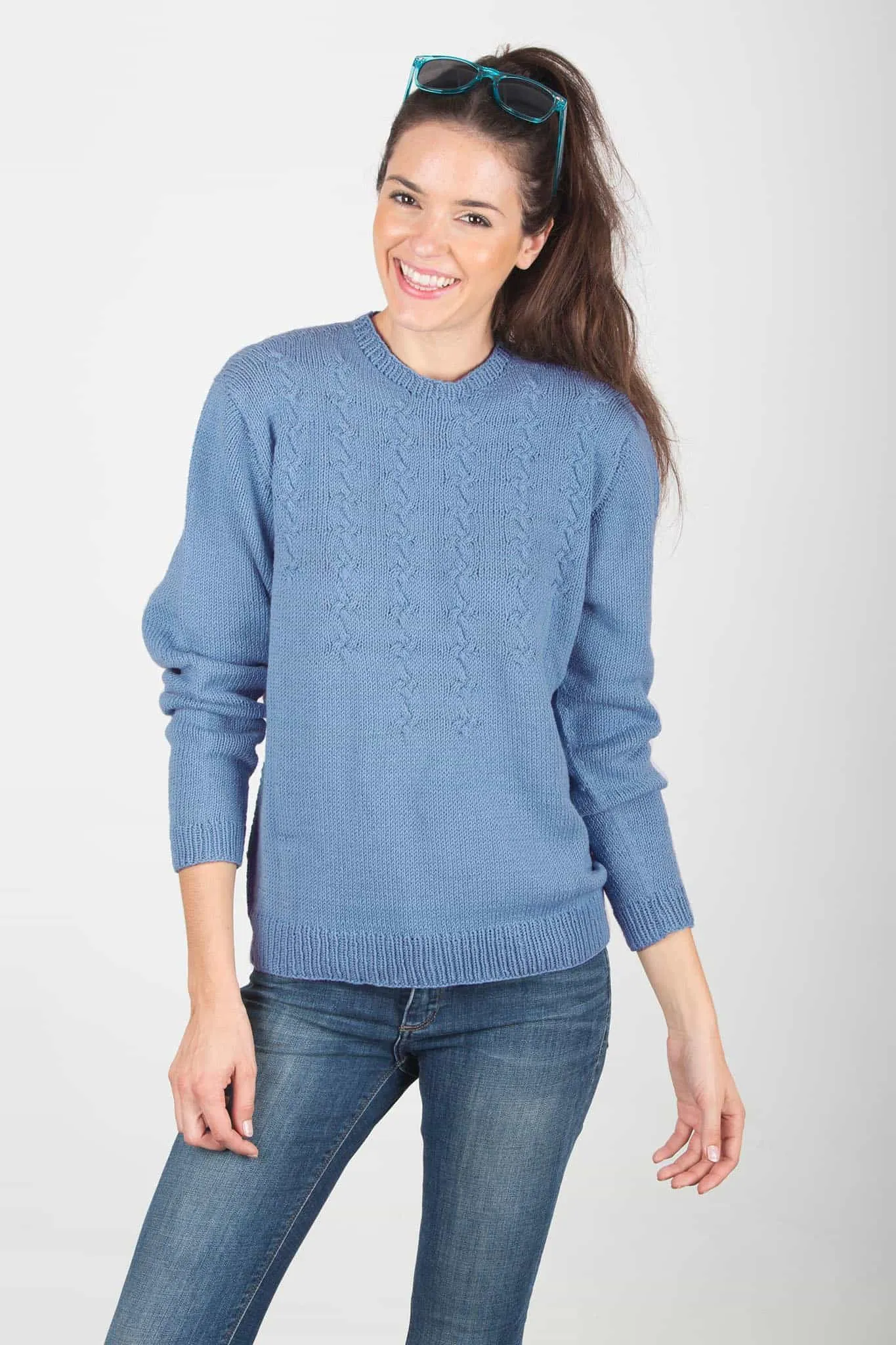 Addison Cable Pullover Designer Knitting Kit