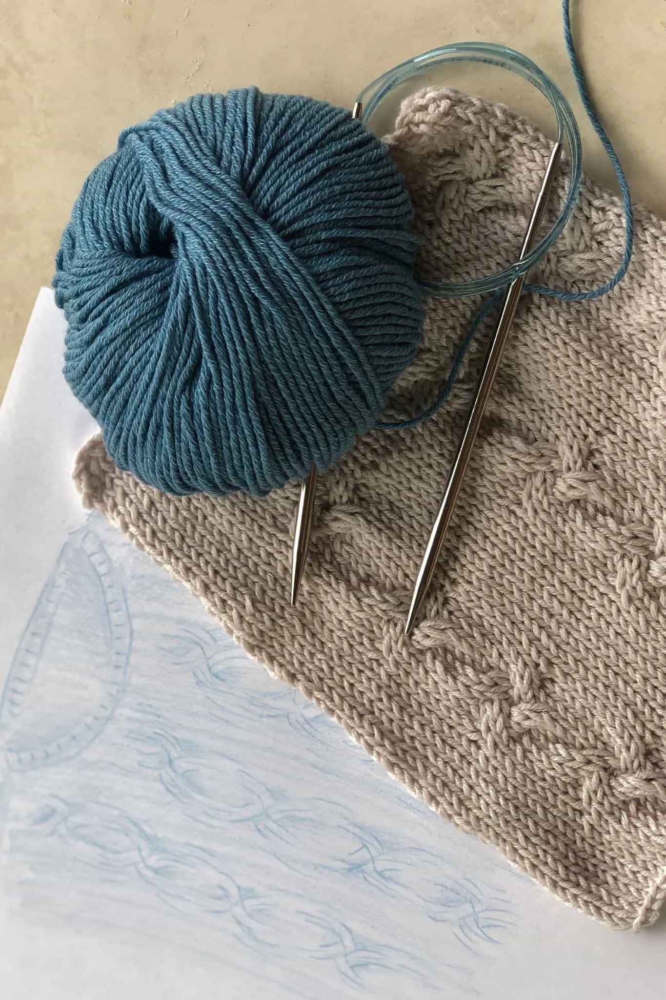 Addison Cable Pullover Designer Knitting Kit