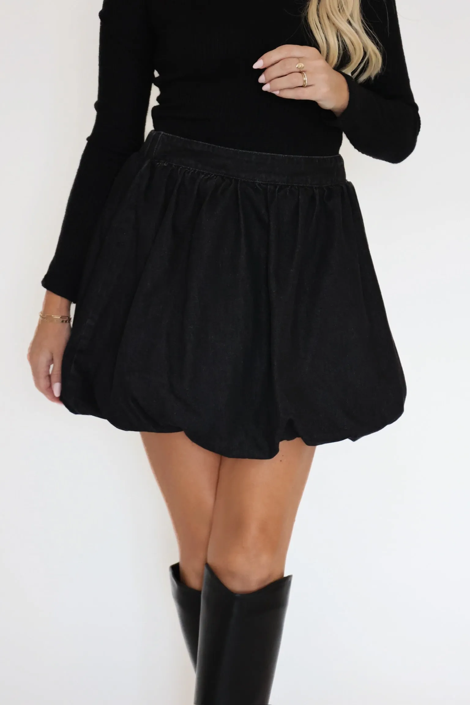 Adelson Bubble Skirt Casual Edge Easy Stretch Fit