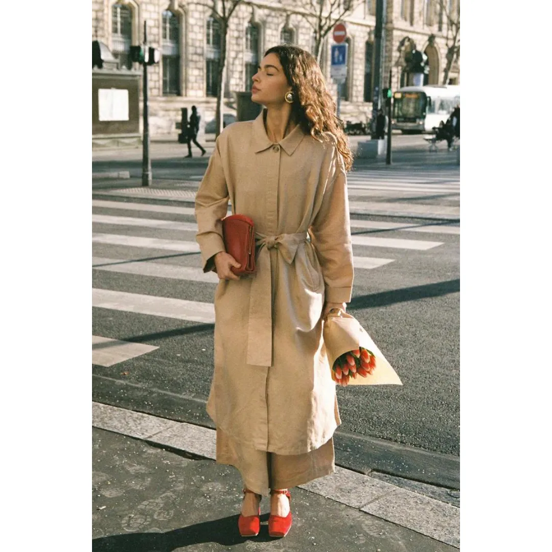 POSSE Ruth Coat, Latte Flex Fit Design Sweat Wicking Lining