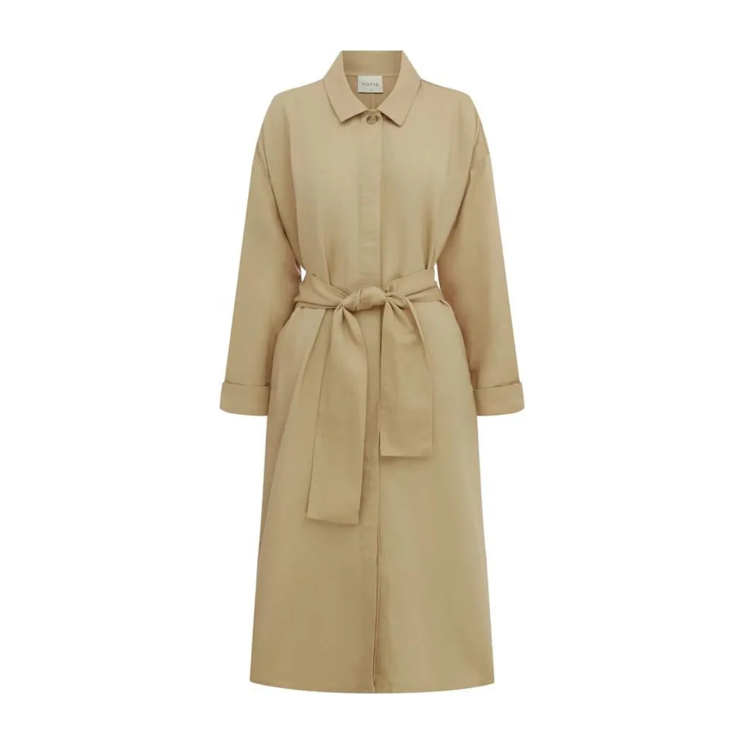 Water Resistant Body Contour POSSE Ruth Coat, Latte