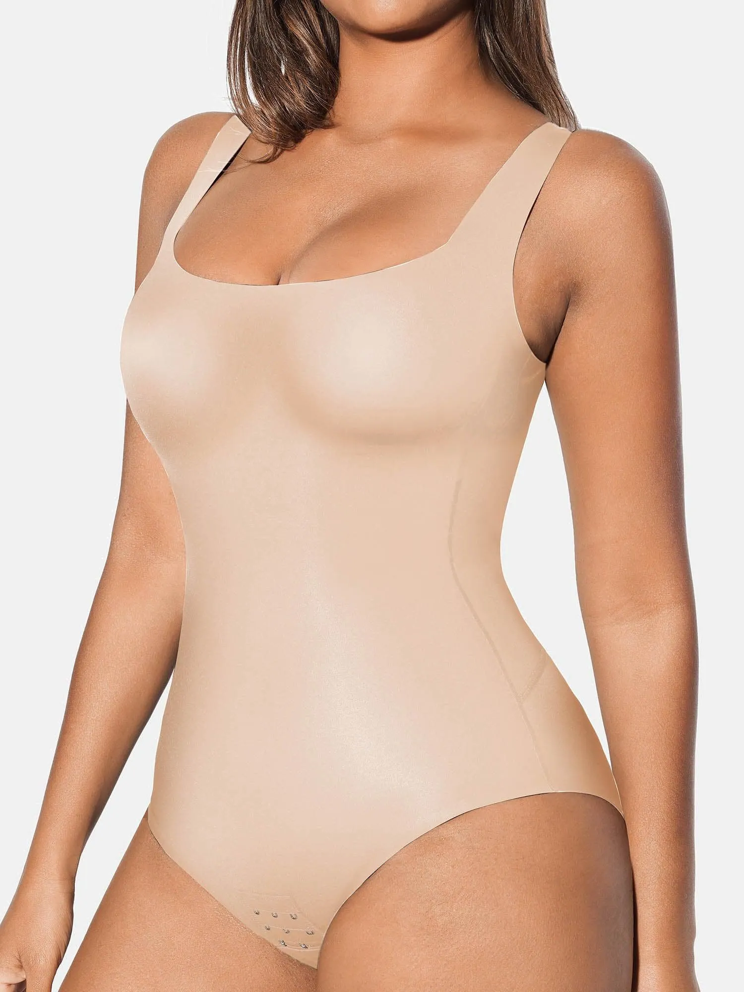 Smoothing Shapewear Scoopneck Tank Bodysuit MultiPanelBreathability