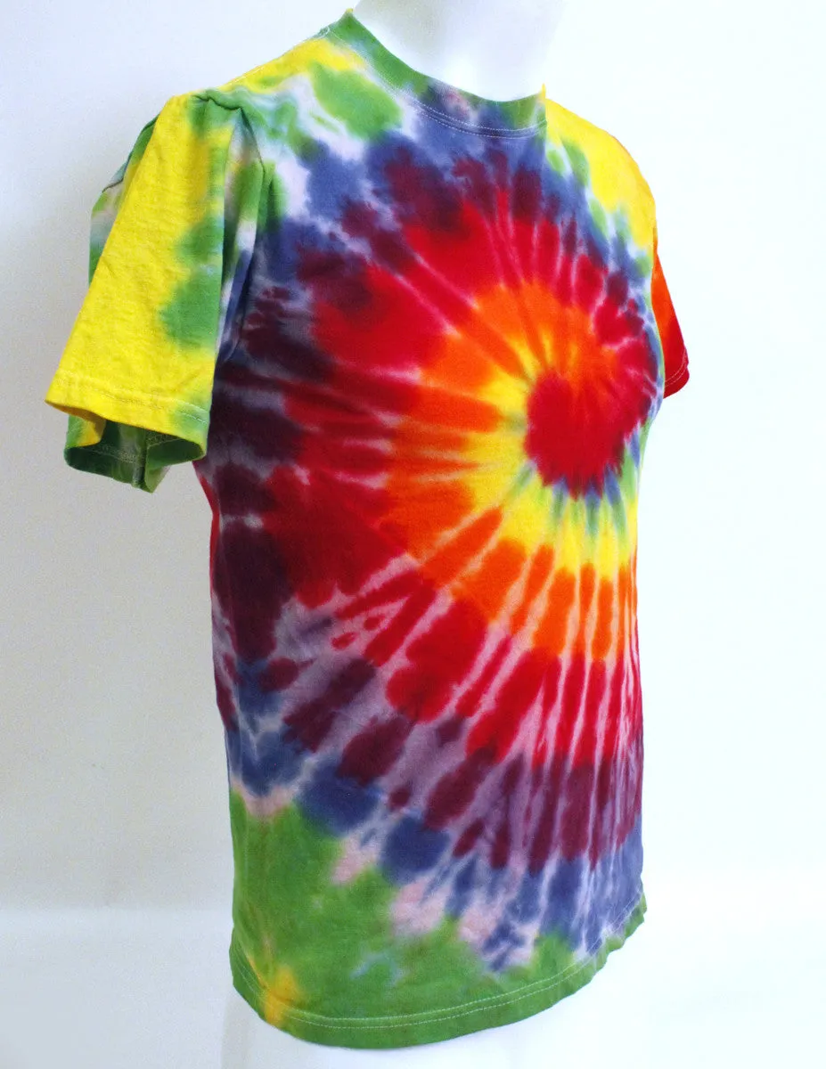 Adult Rainbow Tie Dye Spiral T-Shirt - Vibrant & Trendy Ecommerce Collection