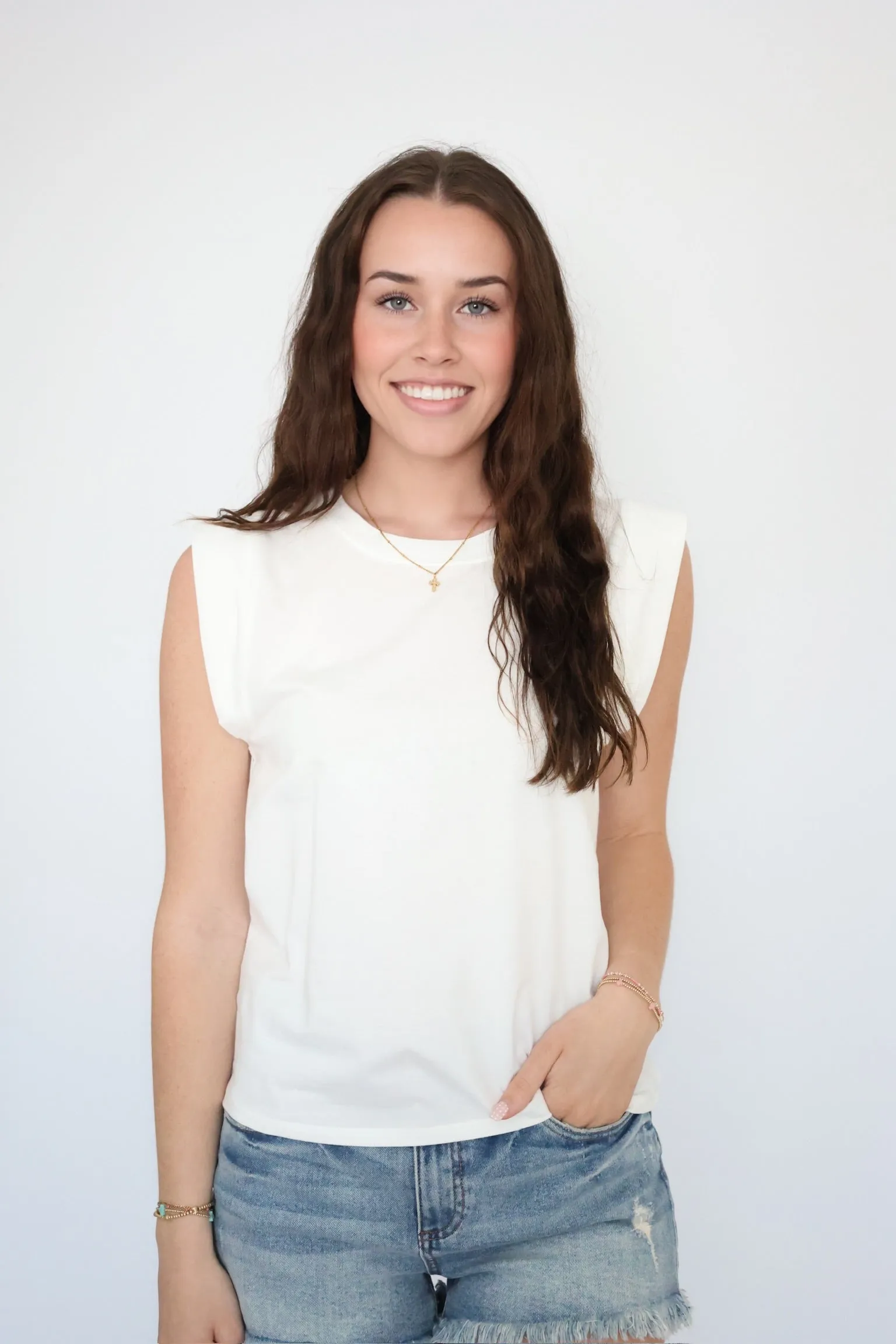 Ultra Soft Texture Ciara Top - White