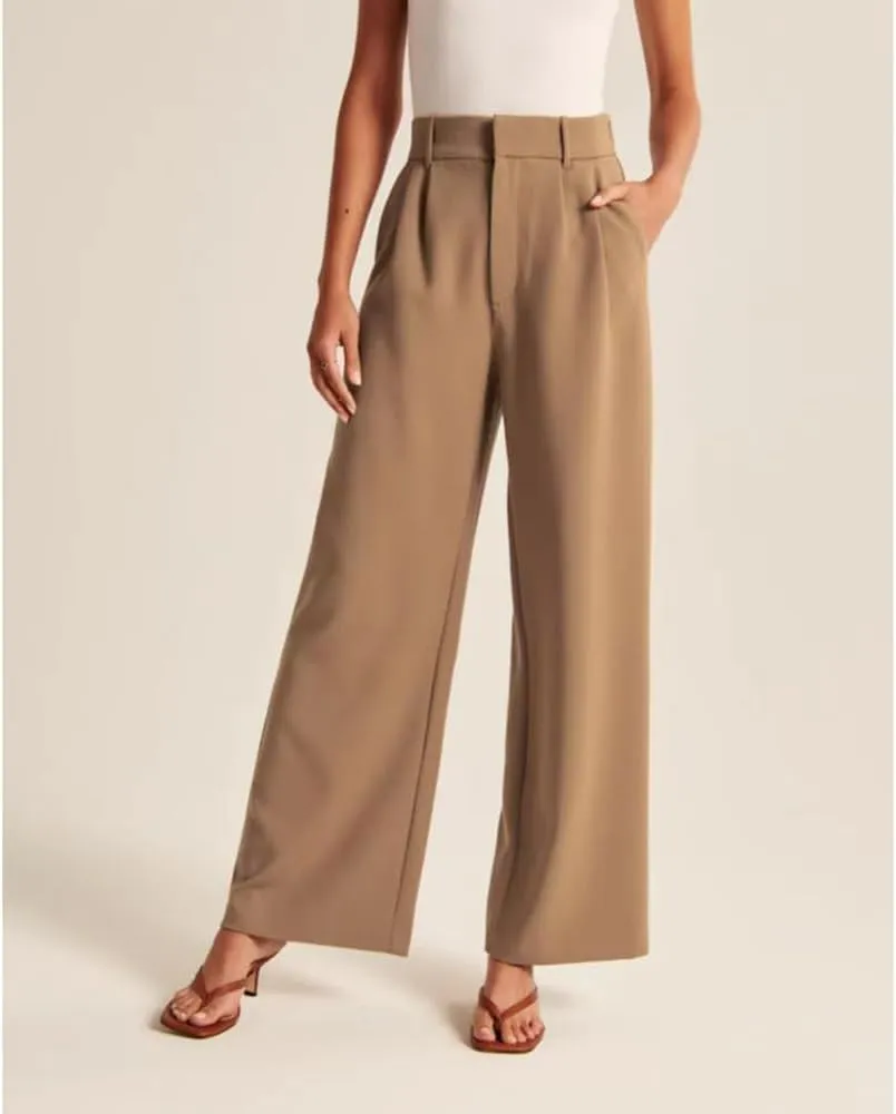 Aerelle Pants, Aerelle Wide Leg Pants, Aerelle Wide Leg Tailored Pants, Womens High Waisted Palazzo Dress Pants
