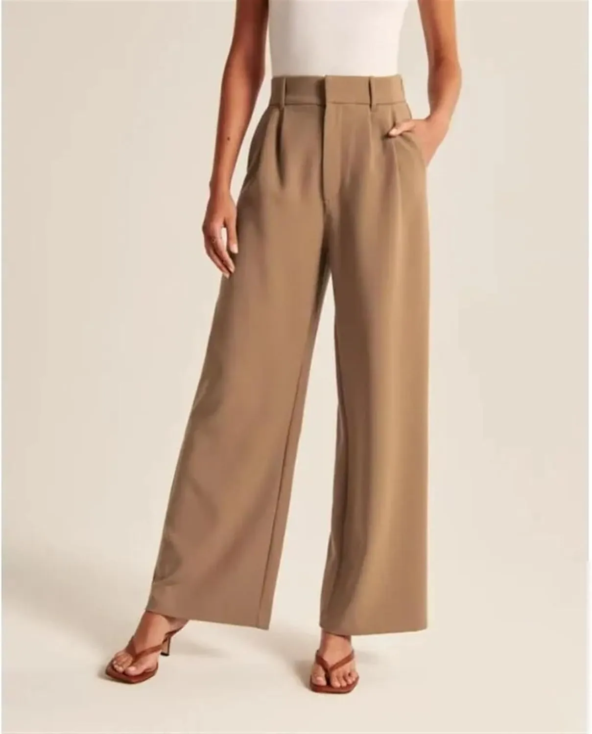 Aerelle Wide Leg Tailored Pants, Aerelle Wide Leg Pants, High Waisted Dress Palazzo Pants for Women