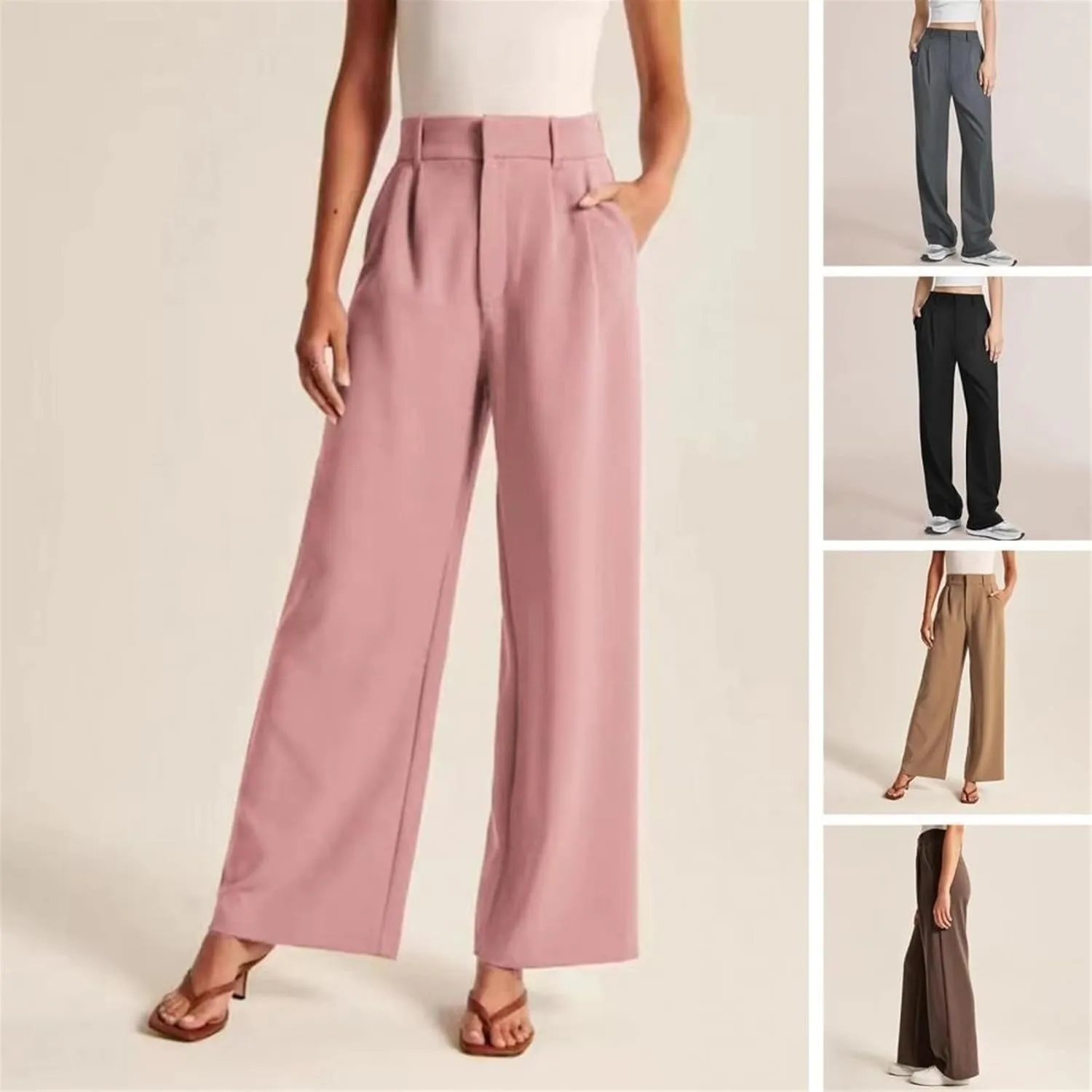 Aerelle Wide Leg Tailored Pants, Aerelle Wide Leg Pants, High Waisted Dress Palazzo Pants for Women