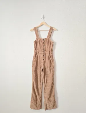 Aerie Kick Flare Cord Overalls (XS)