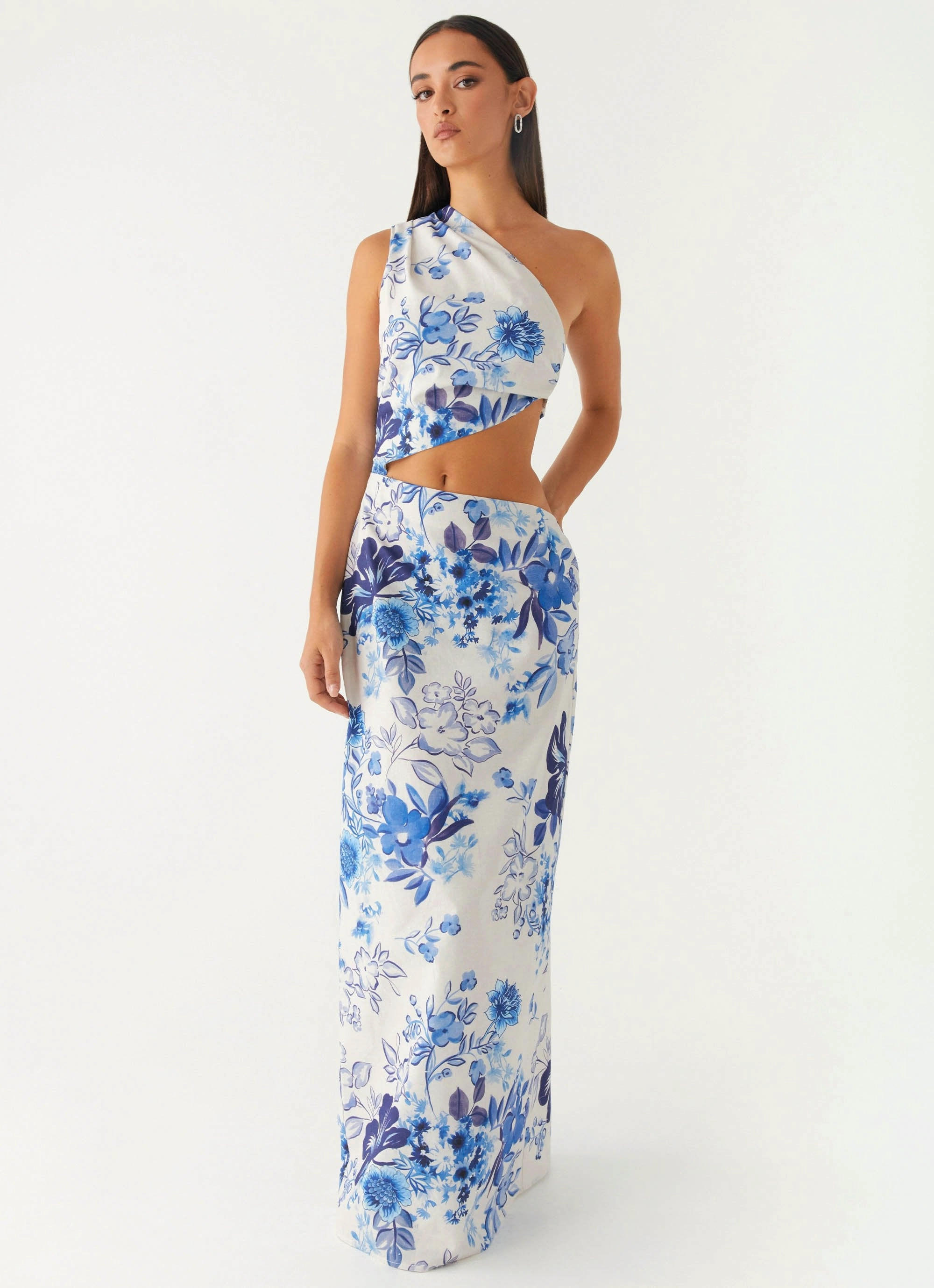 Cozy and Comfortable All Summer Long Maxi Dress - Serene Sky Floral