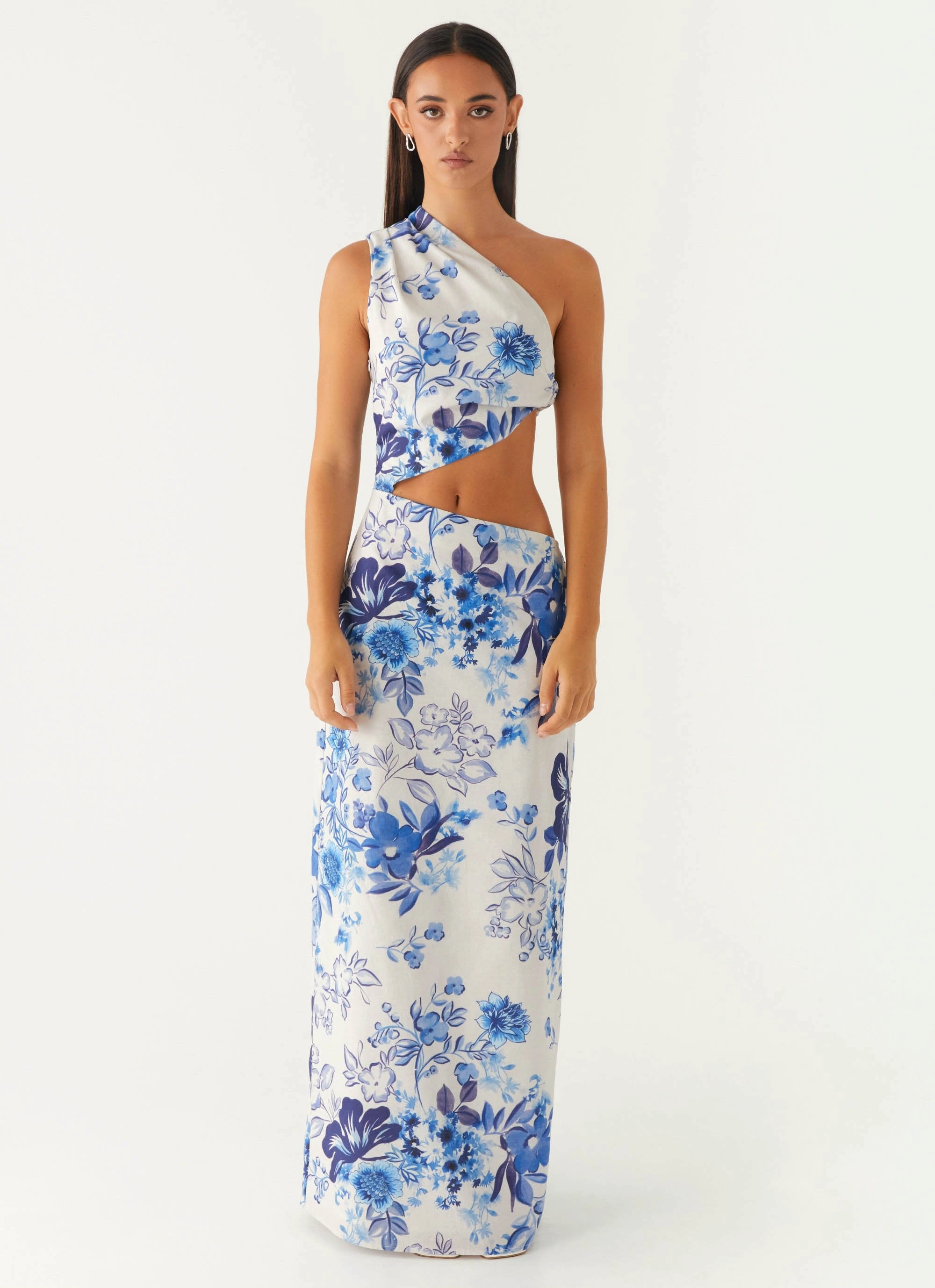 All Summer Long Maxi Dress - Serene Sky Floral Young Edge