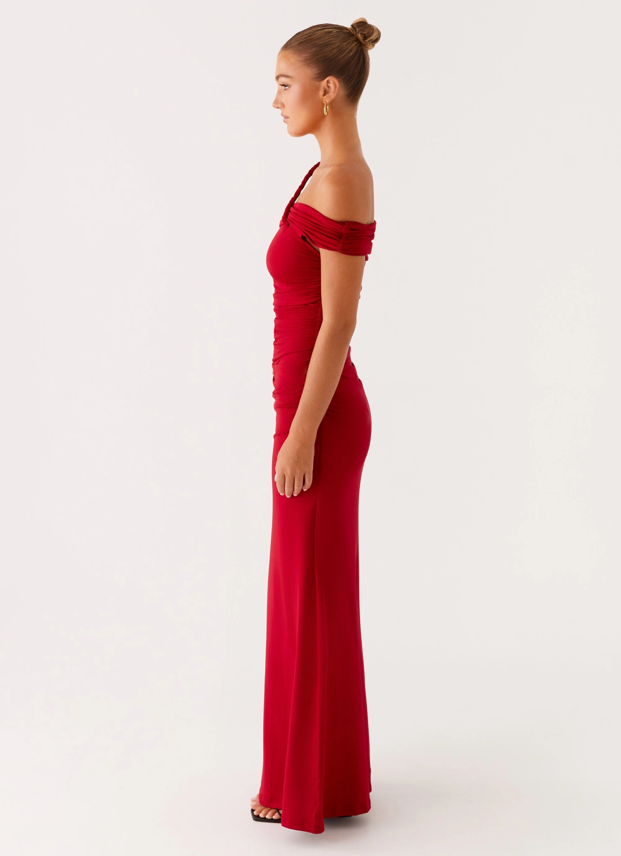 After This Maxi Dress - Raspberry Smart Comfort Travel Edge