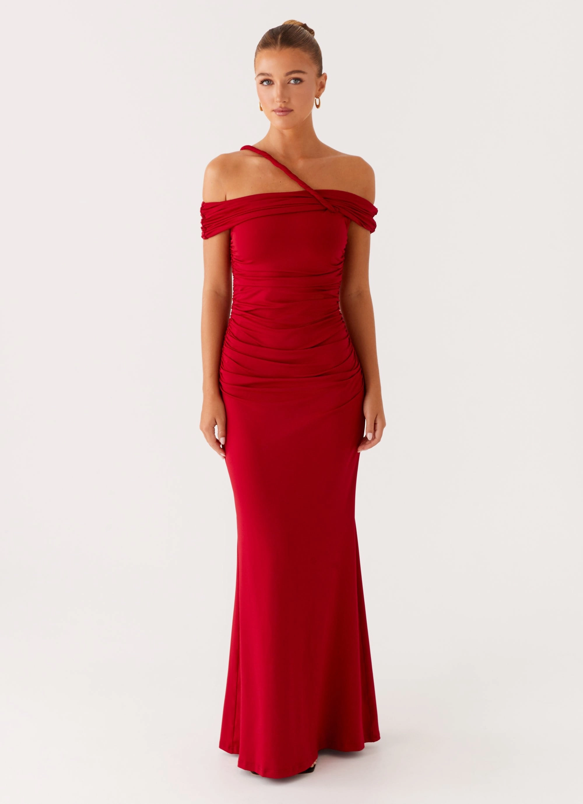 After This Maxi Dress - Raspberry Sleek Flex
