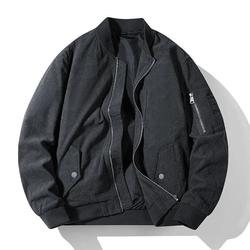 Aidase winter outfits men Corduroy Jacket Men's Bomber Jackets Autumn Winter Male Pilot Jacket Outwear Fashion Casual Clothing Men Warm Coat Outwear