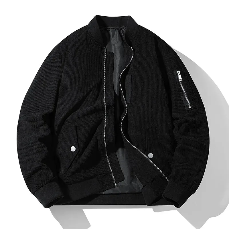 Aidase winter outfits men Corduroy Jacket Men's Bomber Jackets Autumn Winter Male Pilot Jacket Outwear Fashion Casual Clothing Men Warm Coat Outwear