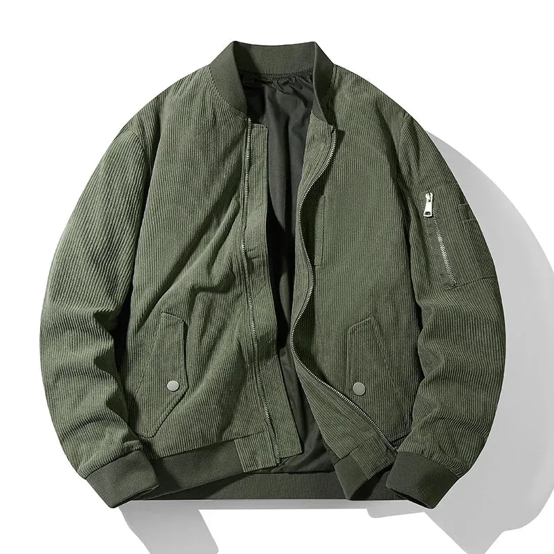 Aidase winter outfits men Corduroy Jacket Men's Bomber Jackets Autumn Winter Male Pilot Jacket Outwear Fashion Casual Clothing Men Warm Coat Outwear