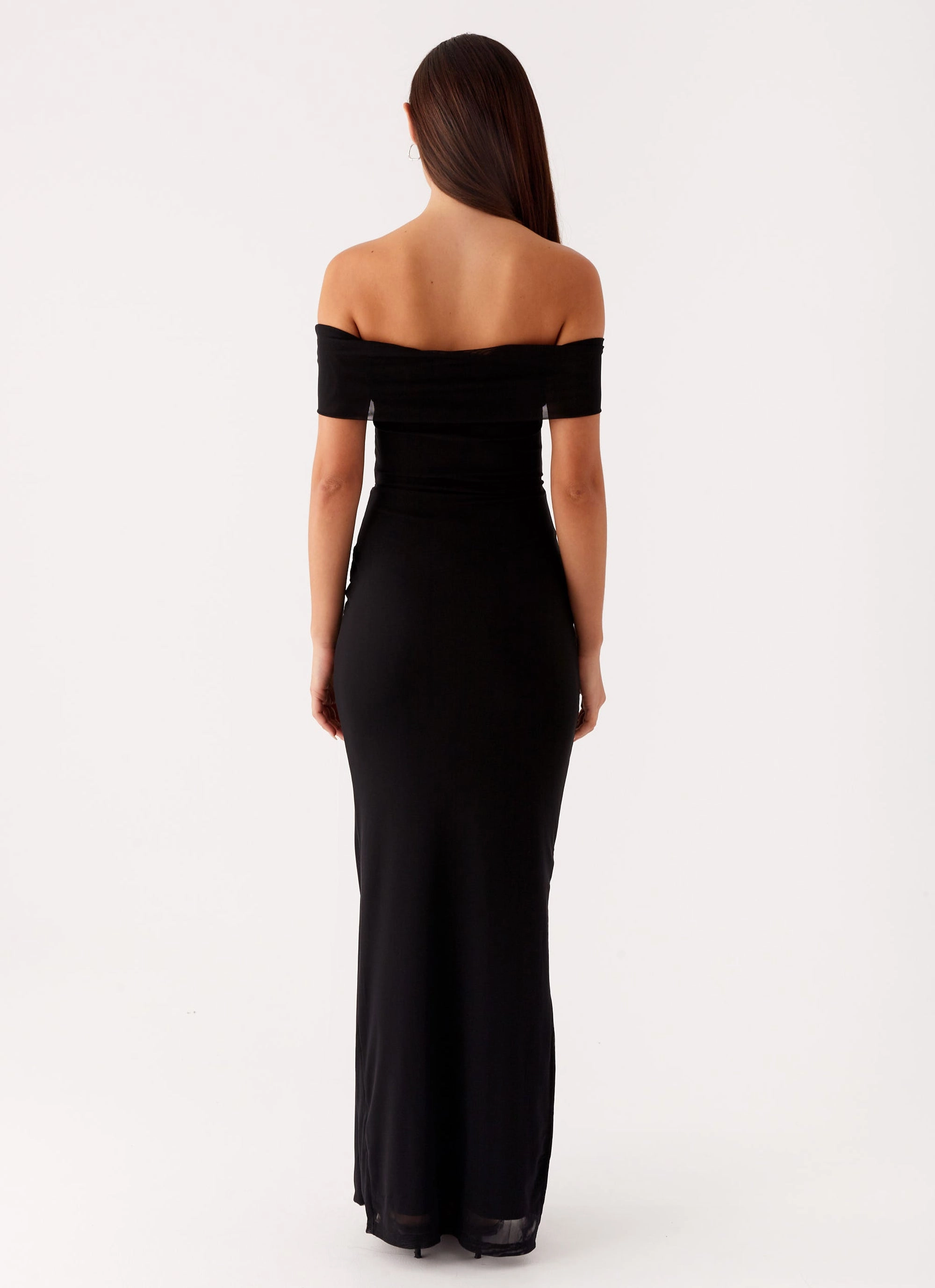 High Neck Aileen Maxi Dress - Black