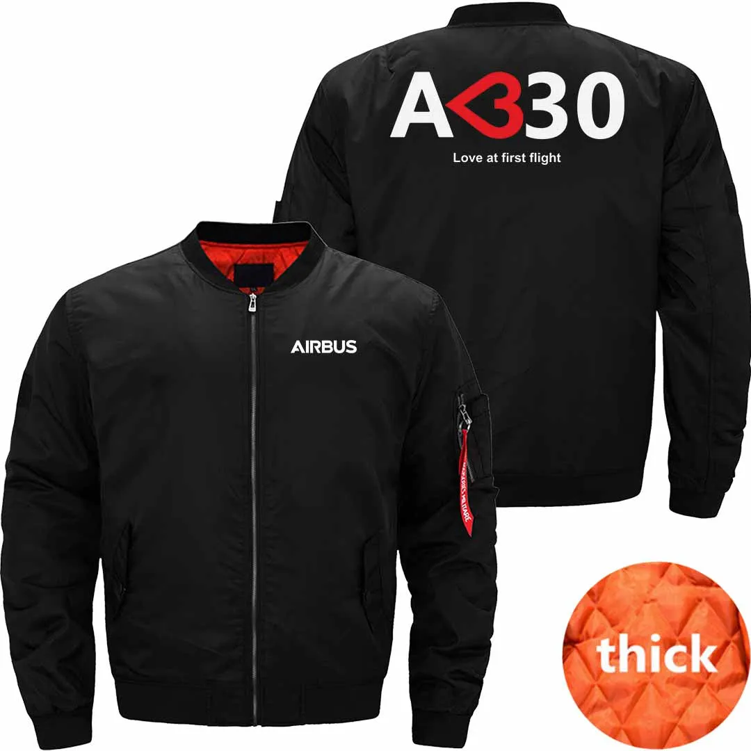 AIRBUS A330 LOFVE AT FIRTS TIME BOMBER FLIGHT AVIATOR JACKET