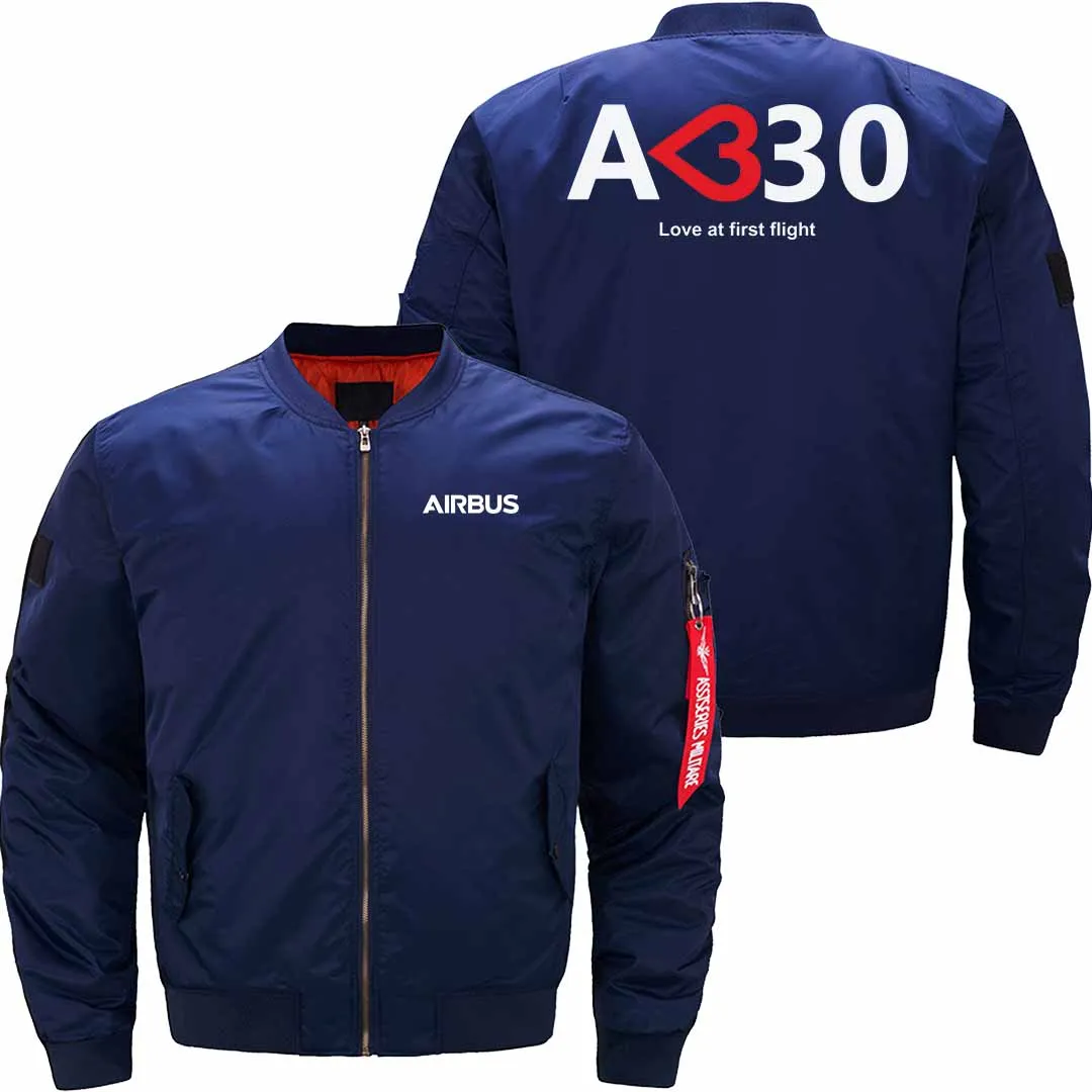 AIRBUS A330 LOFVE AT FIRTS TIME BOMBER FLIGHT AVIATOR JACKET