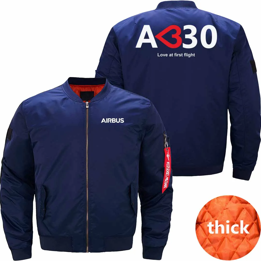 AIRBUS A330 LOFVE AT FIRTS TIME BOMBER FLIGHT AVIATOR JACKET