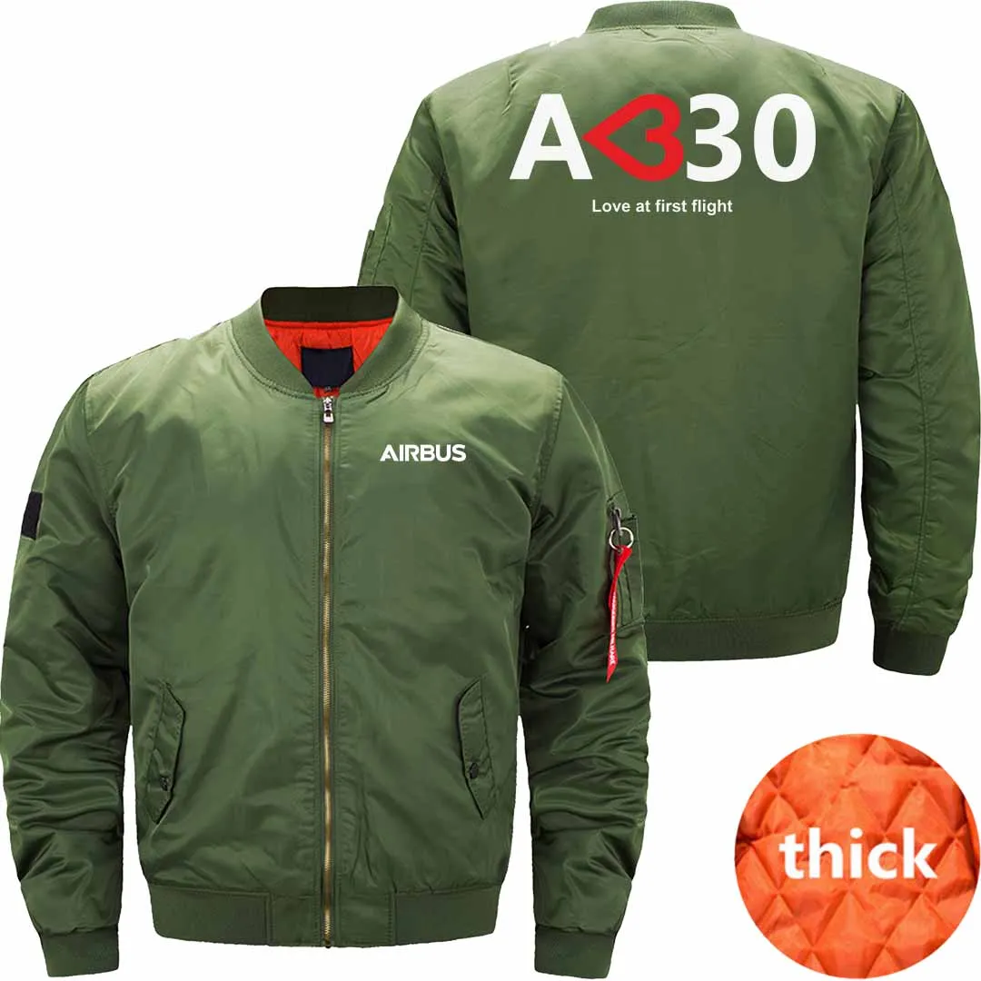 AIRBUS A330 LOFVE AT FIRTS TIME BOMBER FLIGHT AVIATOR JACKET