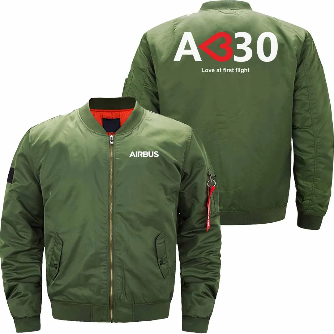 AIRBUS A330 LOFVE AT FIRTS TIME BOMBER FLIGHT AVIATOR JACKET