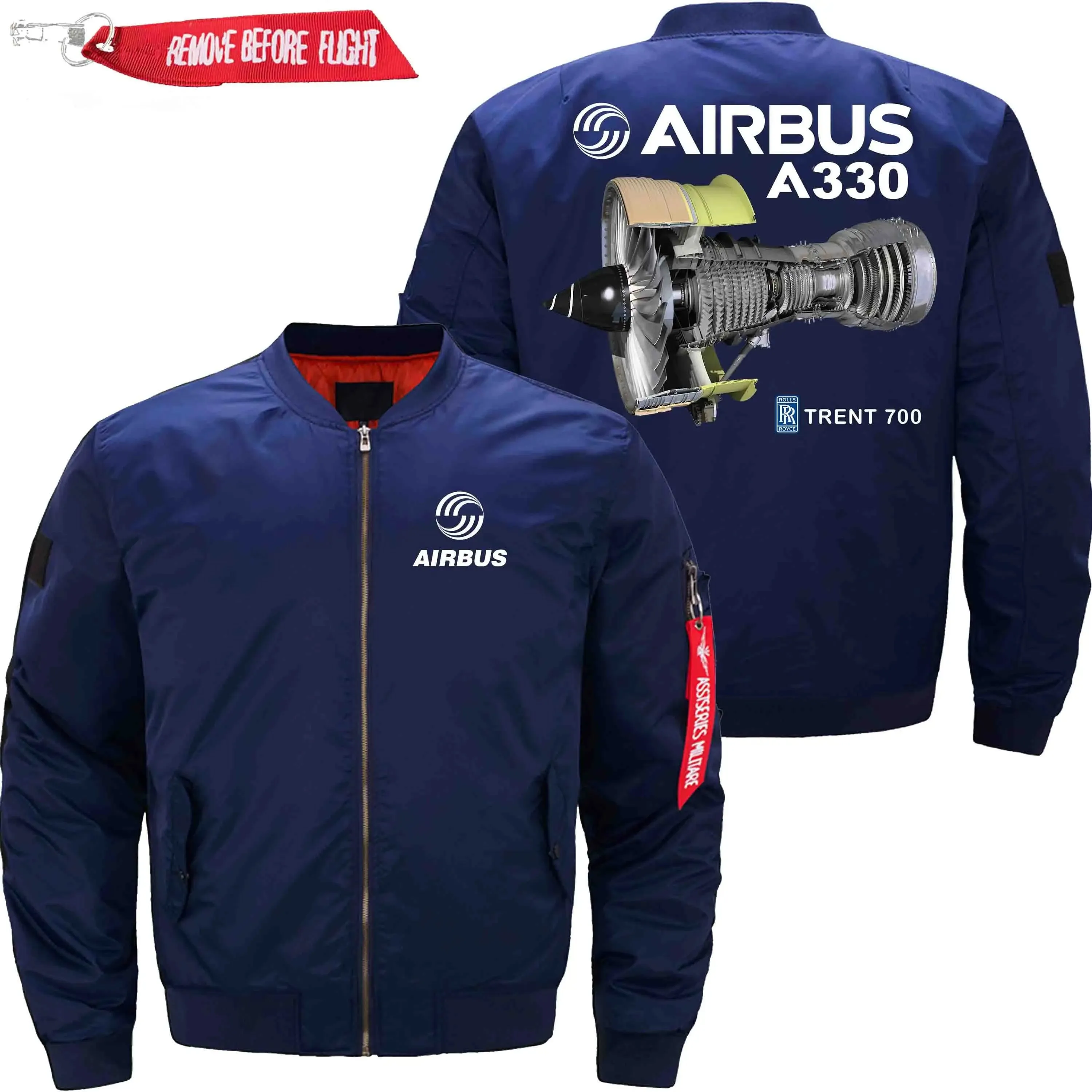 AIRBUS A330 TRENT 700 ROLLS-ROYCE BOMBER FLIGHT AVIATOR JACKET