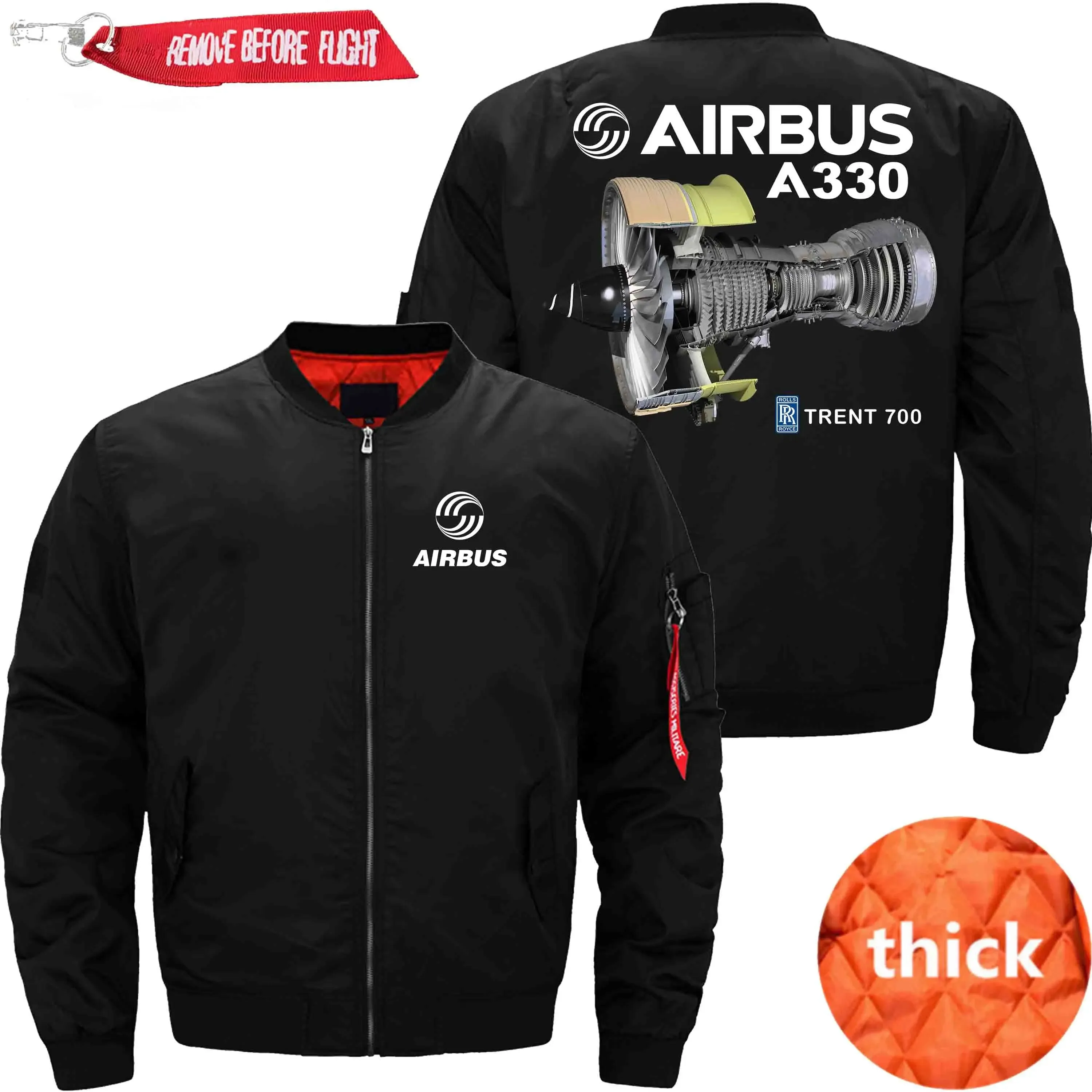 AIRBUS A330 TRENT 700 ROLLS-ROYCE BOMBER FLIGHT AVIATOR JACKET