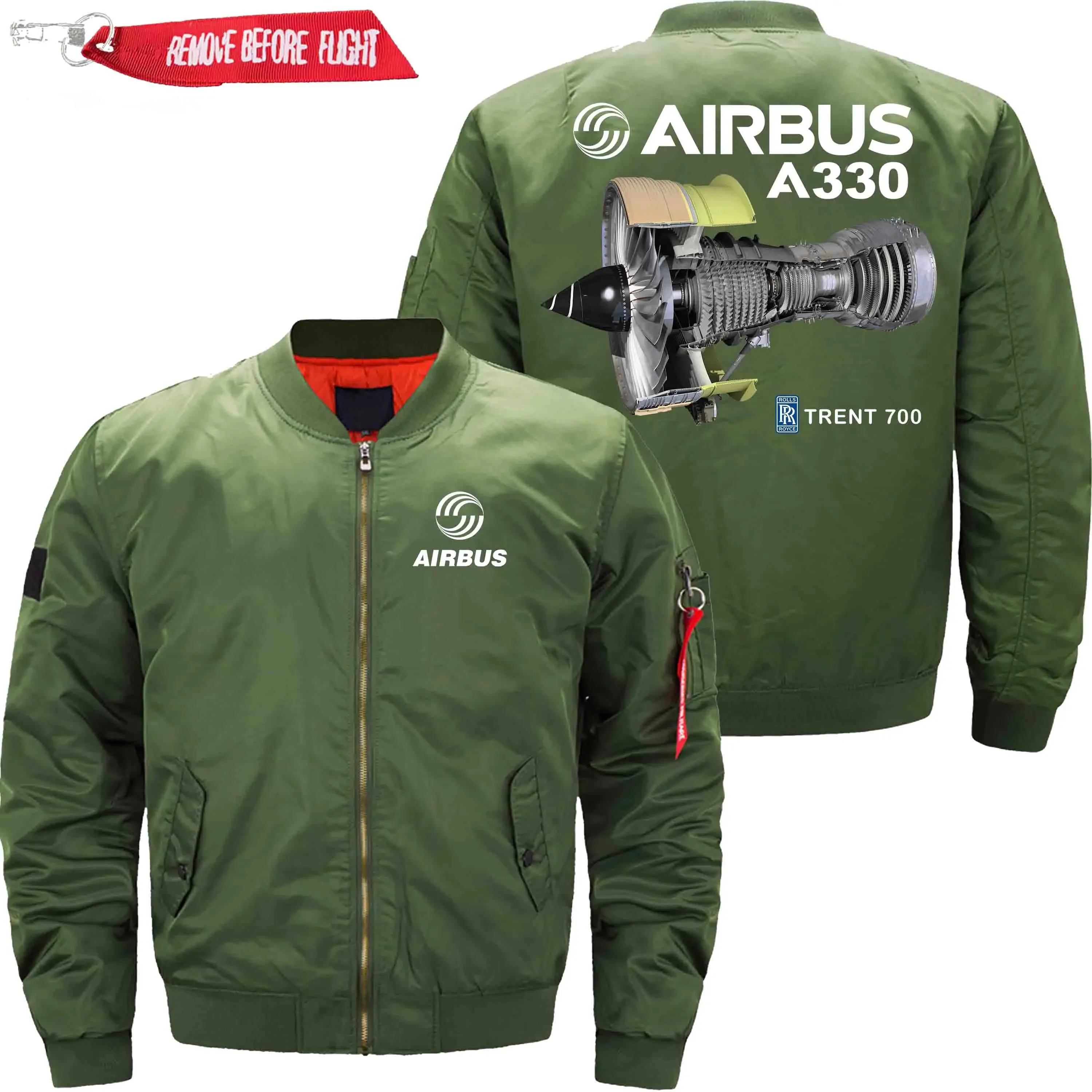 AIRBUS A330 TRENT 700 ROLLS-ROYCE BOMBER FLIGHT AVIATOR JACKET