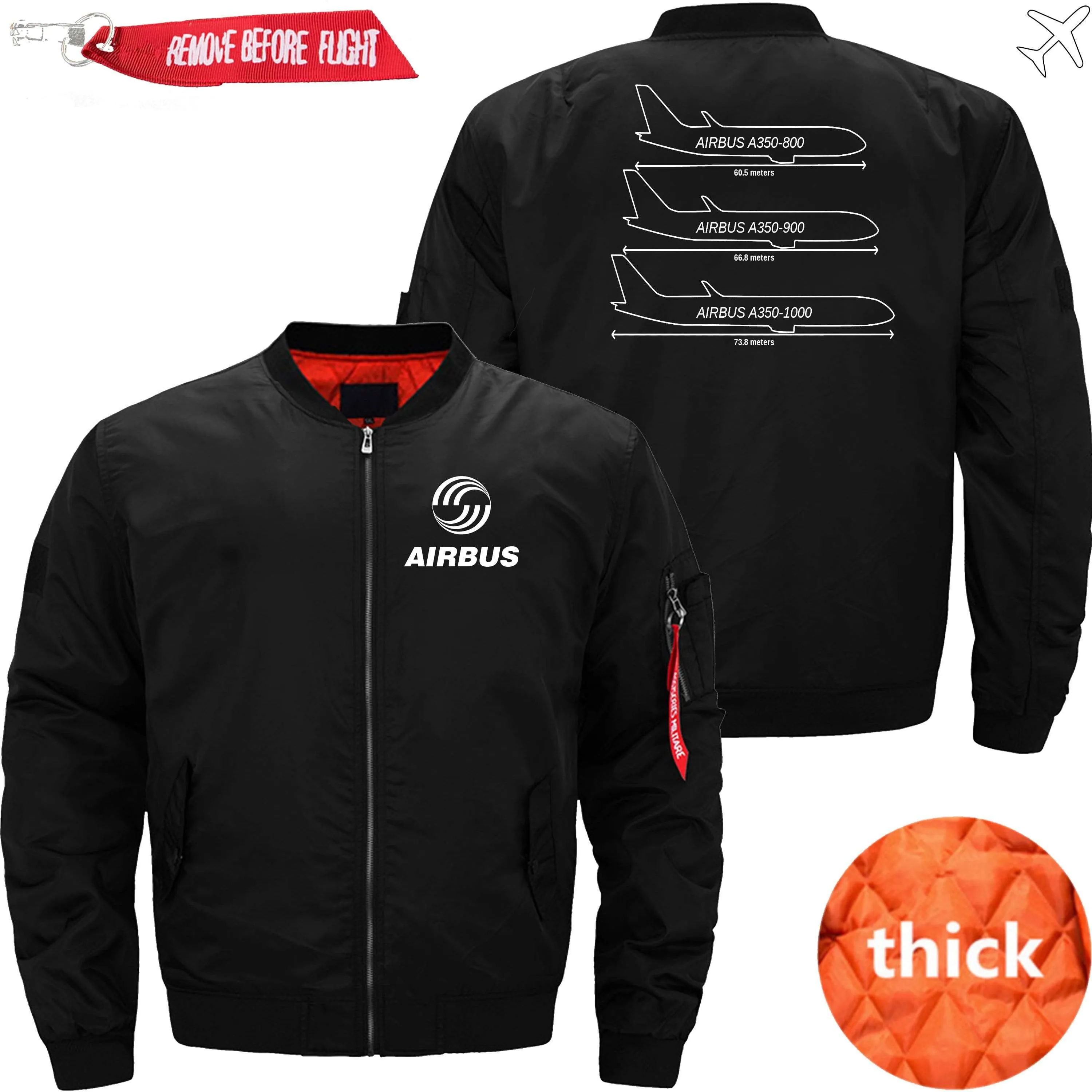 AIRBUS A350 FAMILY AIRBUS A350 BOMBER FLIGHT AVIATOR JACKET