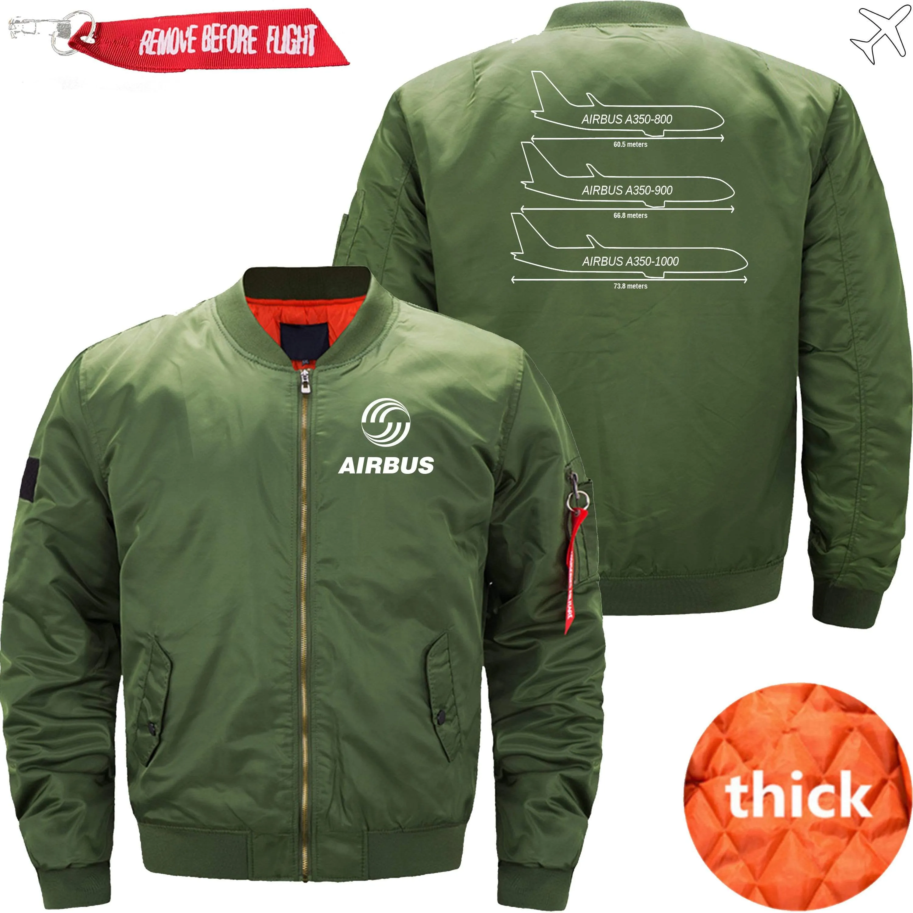 AIRBUS A350 FAMILY AIRBUS A350 BOMBER FLIGHT AVIATOR JACKET