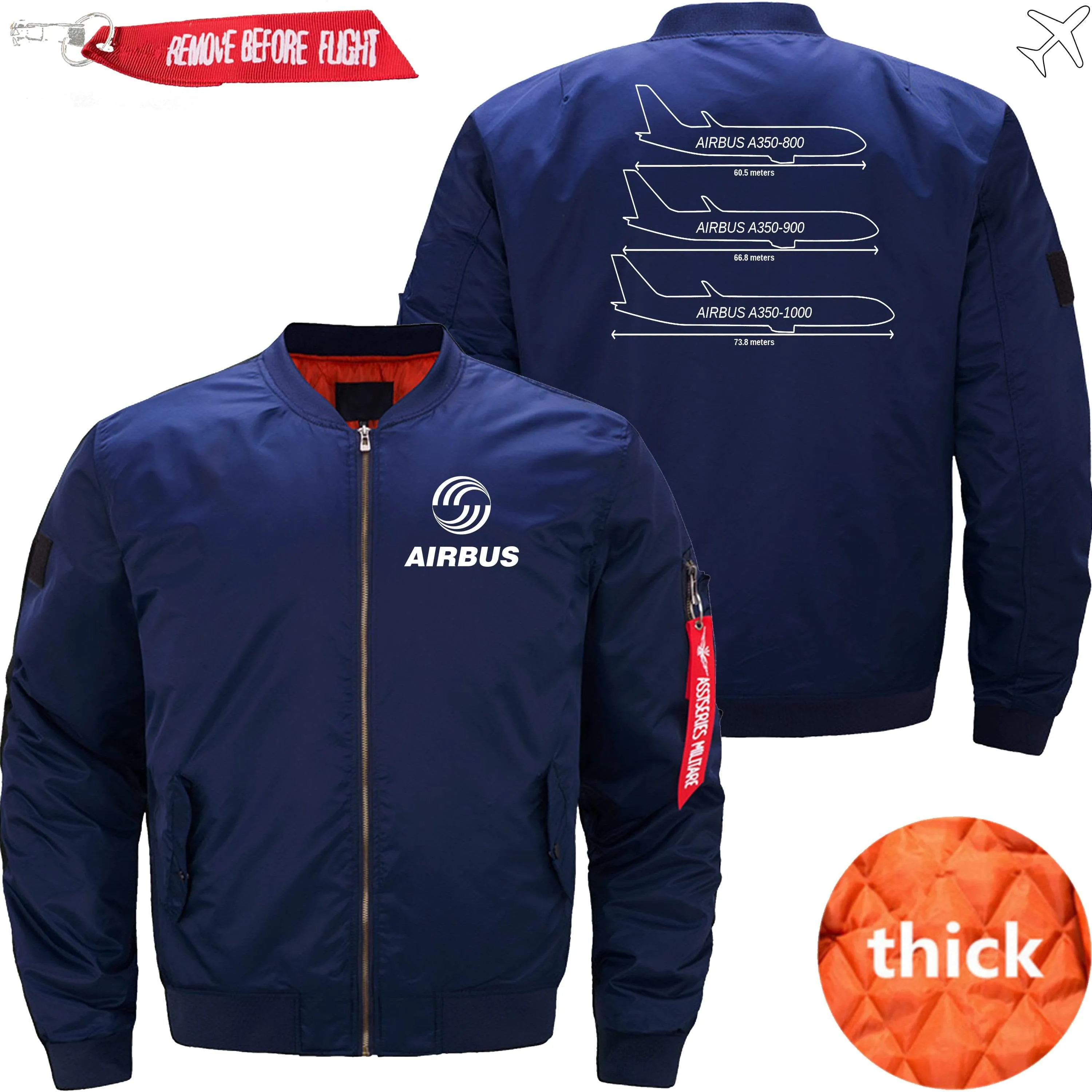 AIRBUS A350 FAMILY AIRBUS A350 BOMBER FLIGHT AVIATOR JACKET