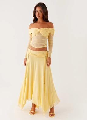Kirrabilli Midi Skirt - Yellow Soft Mood