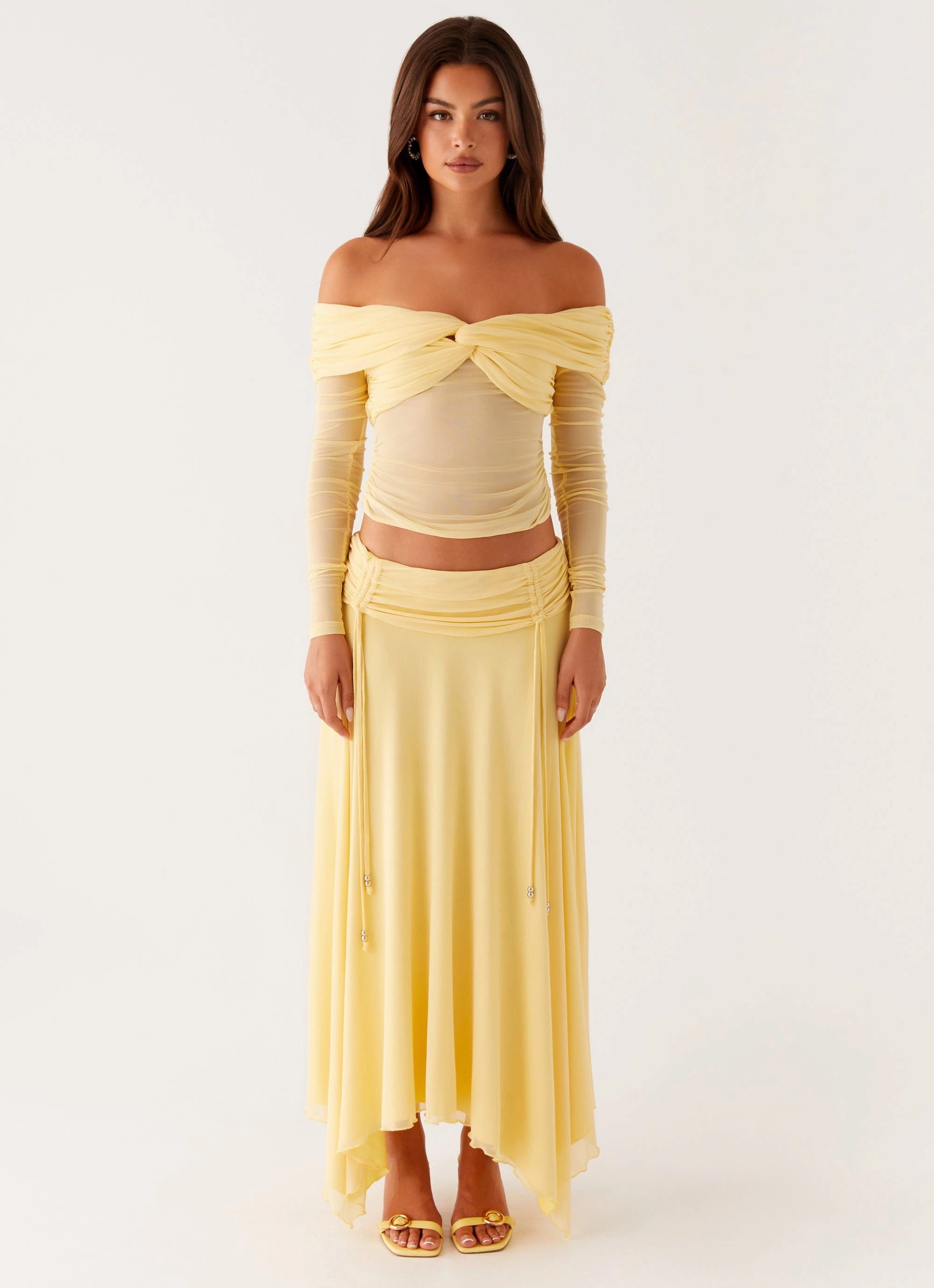 Kirrabilli Midi Skirt - Yellow Cool Details