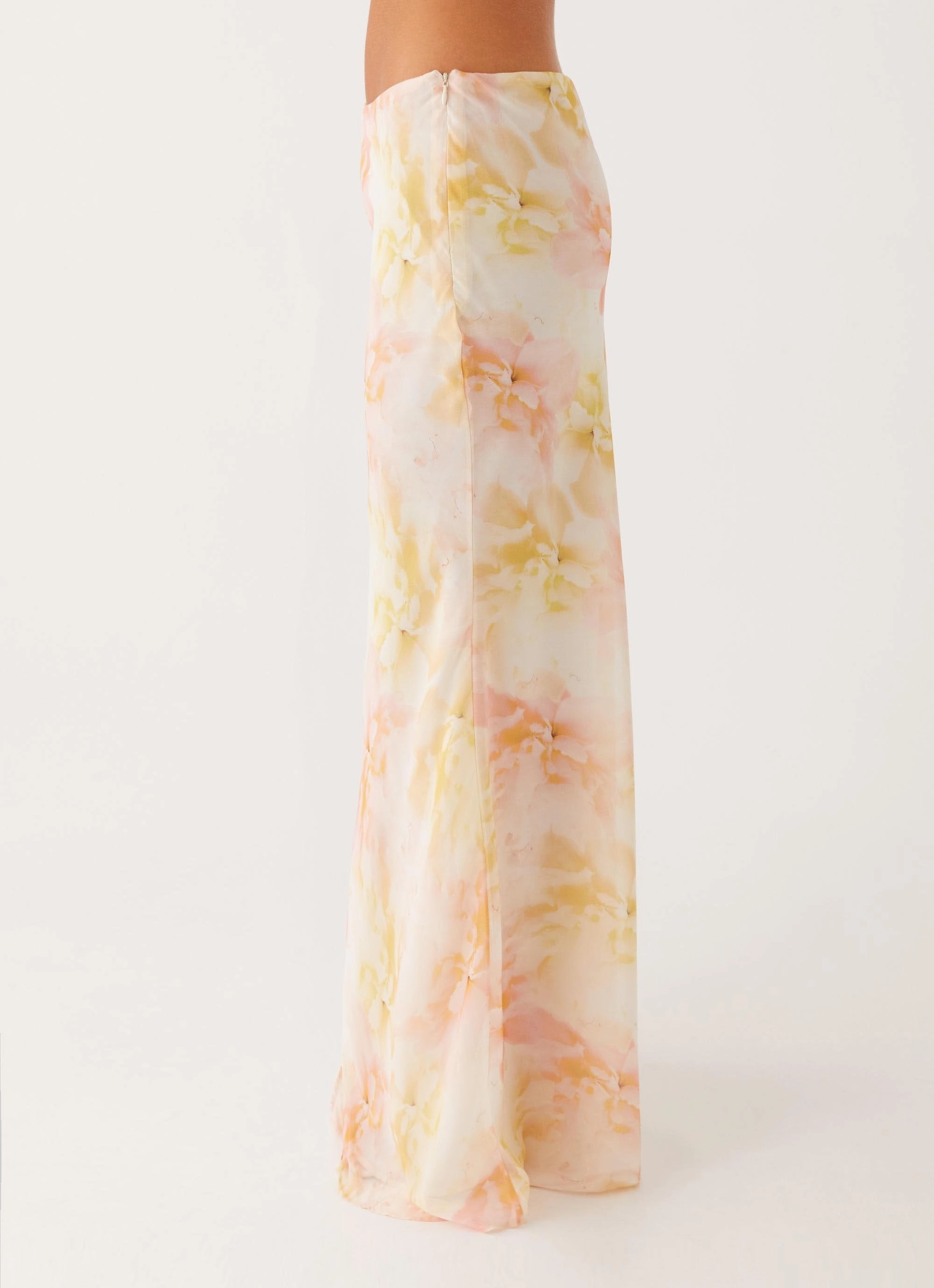 Harlow Chiffon Maxi Skirt - Floral Print Effortless Feel