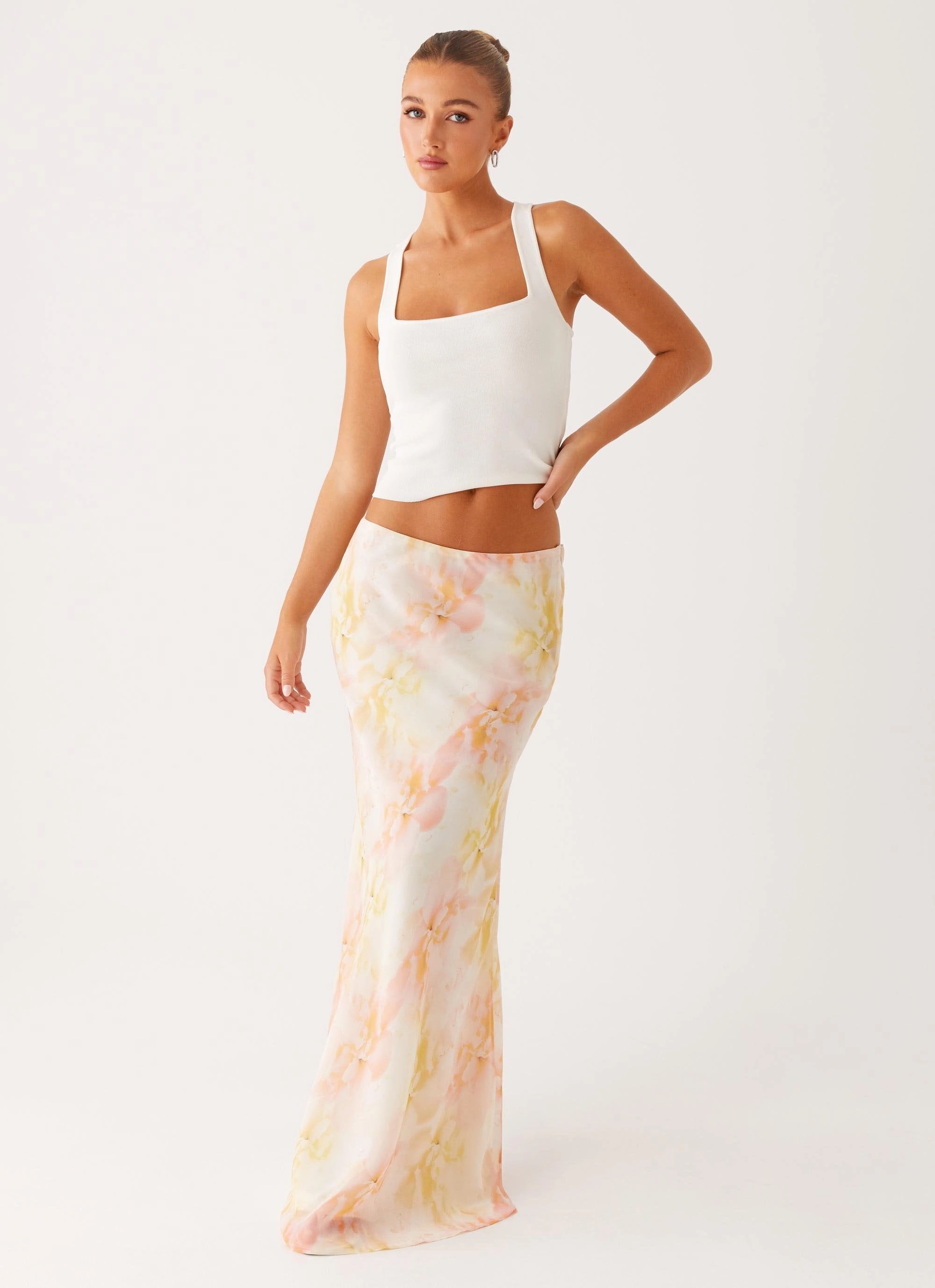 Effortless Feel Harlow Chiffon Maxi Skirt - Floral Print
