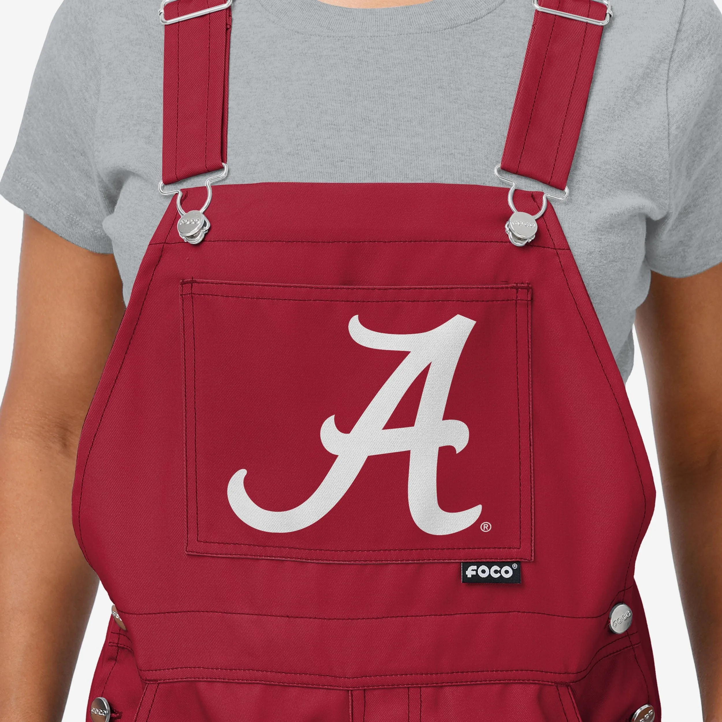 Alabama Crimson Tide Womens Big Logo Bib Overalls