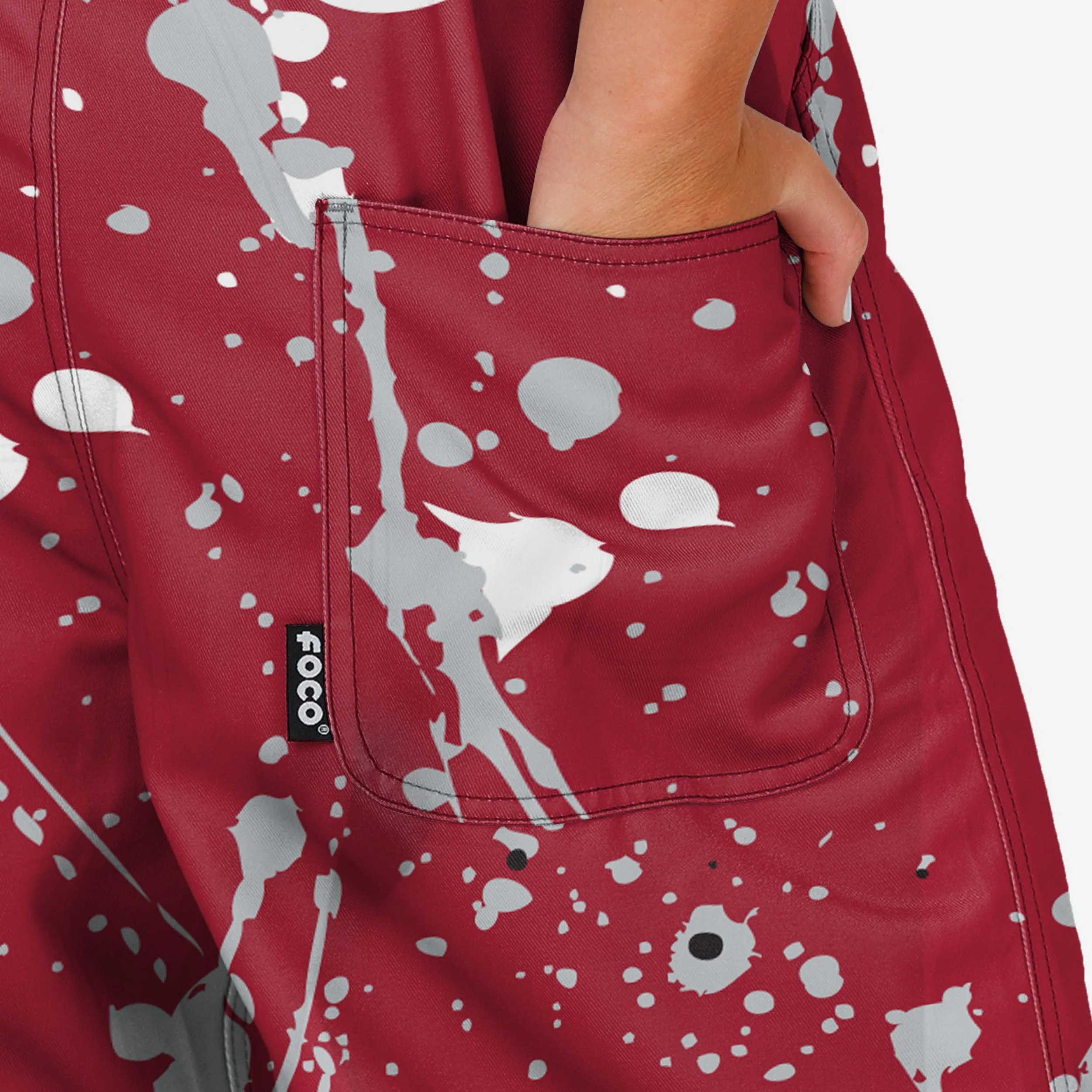 Alabama Crimson Tide Womens Paint Splatter Bib Overalls
