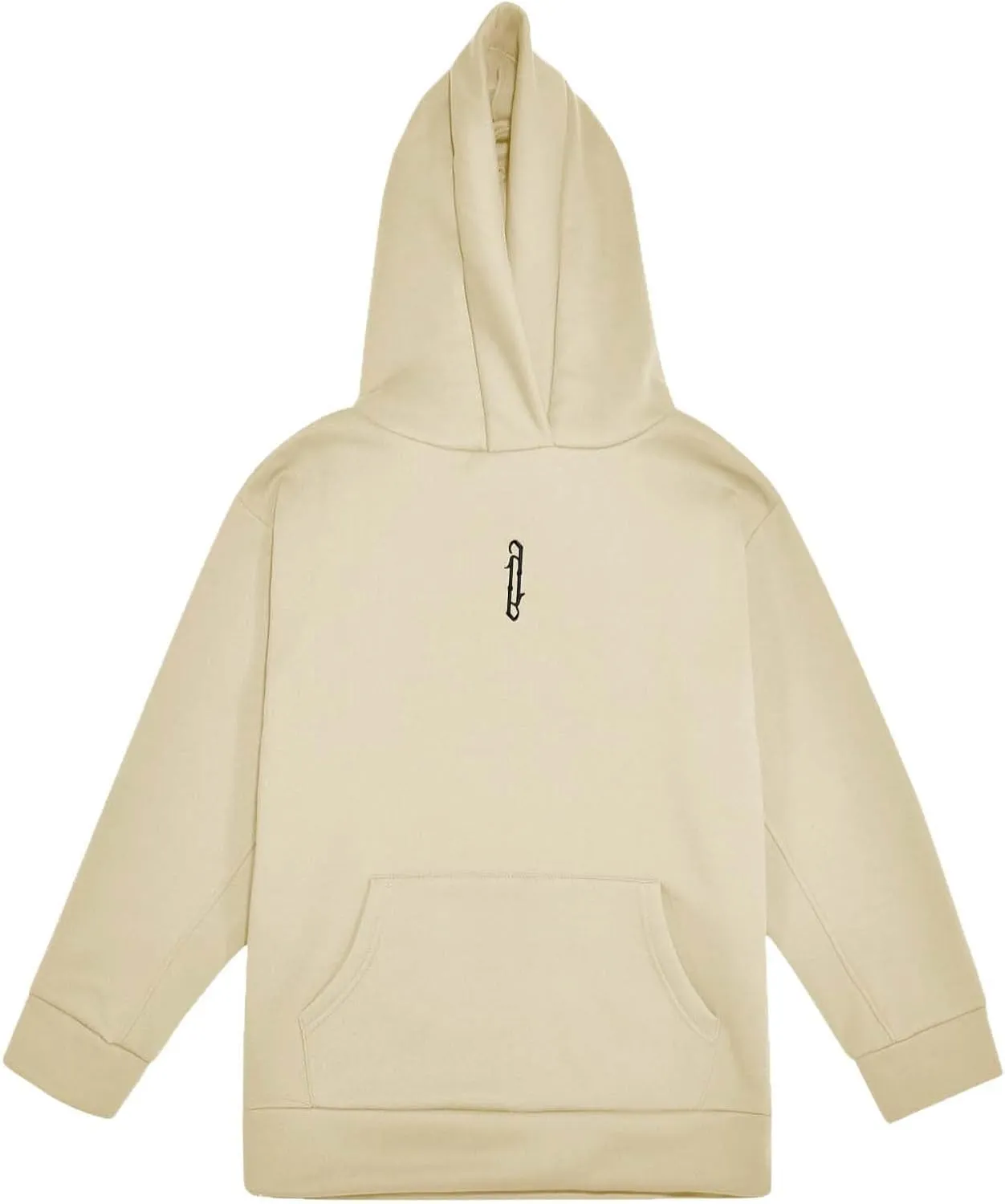 Alalaso Fleece Hoodies for Men Cowl Neck Sweatshirts Casual Pullover Fall Winter Loose Fit Tops with Embroidery
