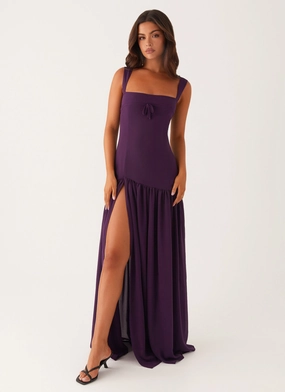 Wrap Glow Street Style Alberta Maxi Dress - Mulberry