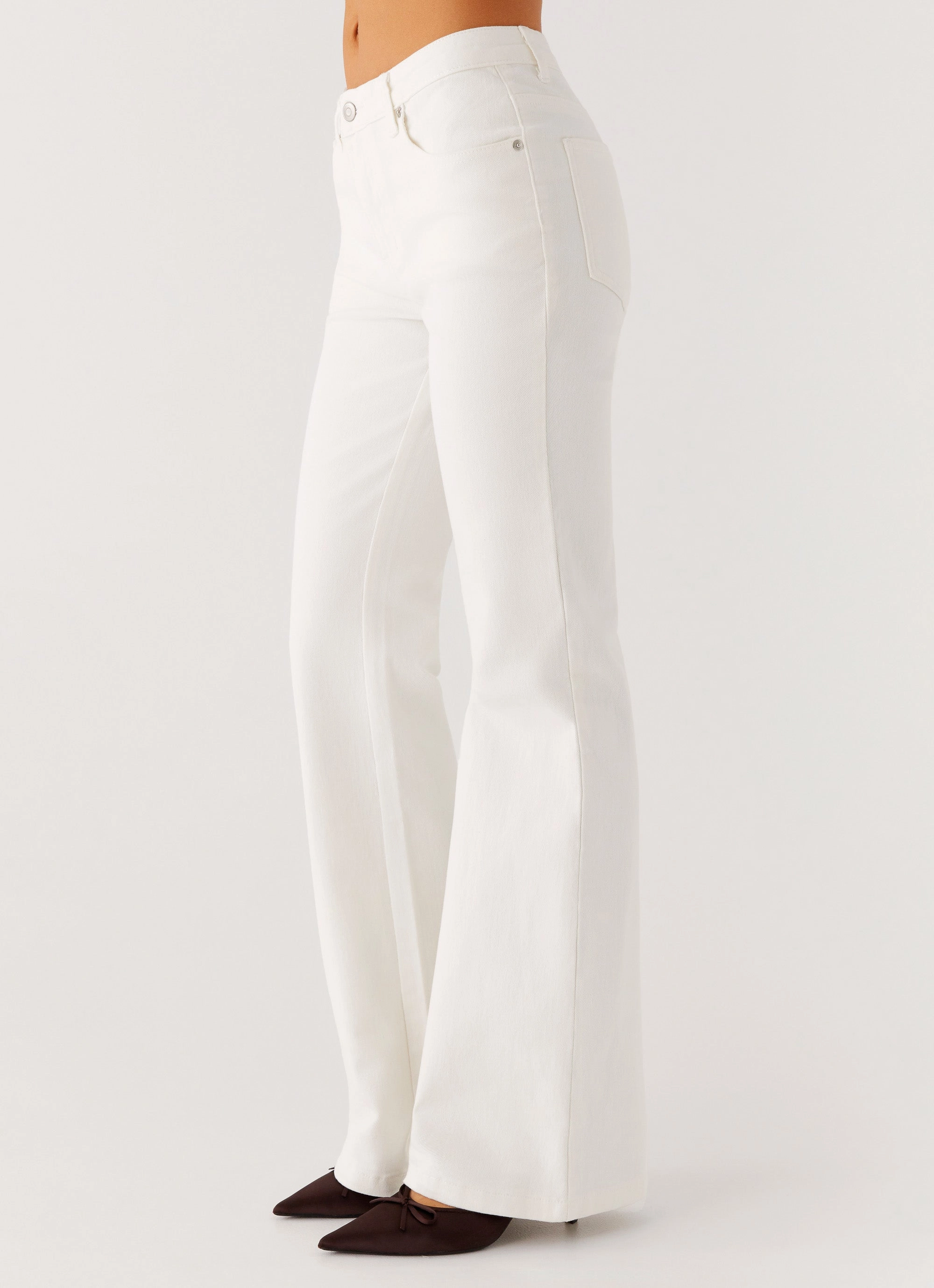 Long Wear Aldo Bootleg Jeans - White