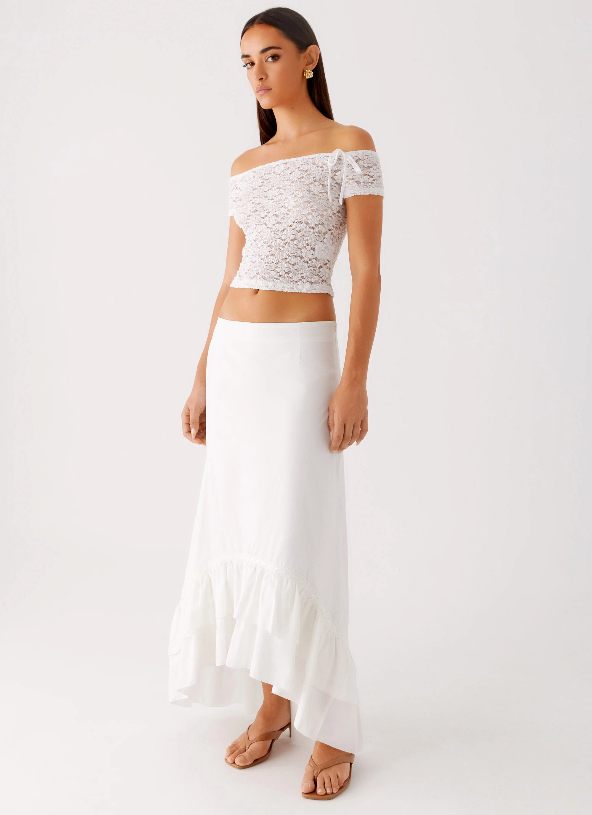 Chill Mood Alessandra Maxi Skirt - White
