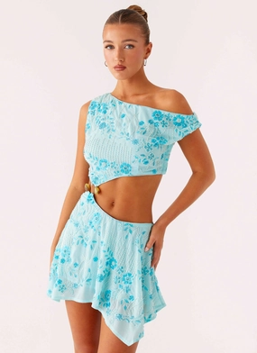 Aletta Sequin Mini Dress - Blue Smooth-Lining Gradient Shade