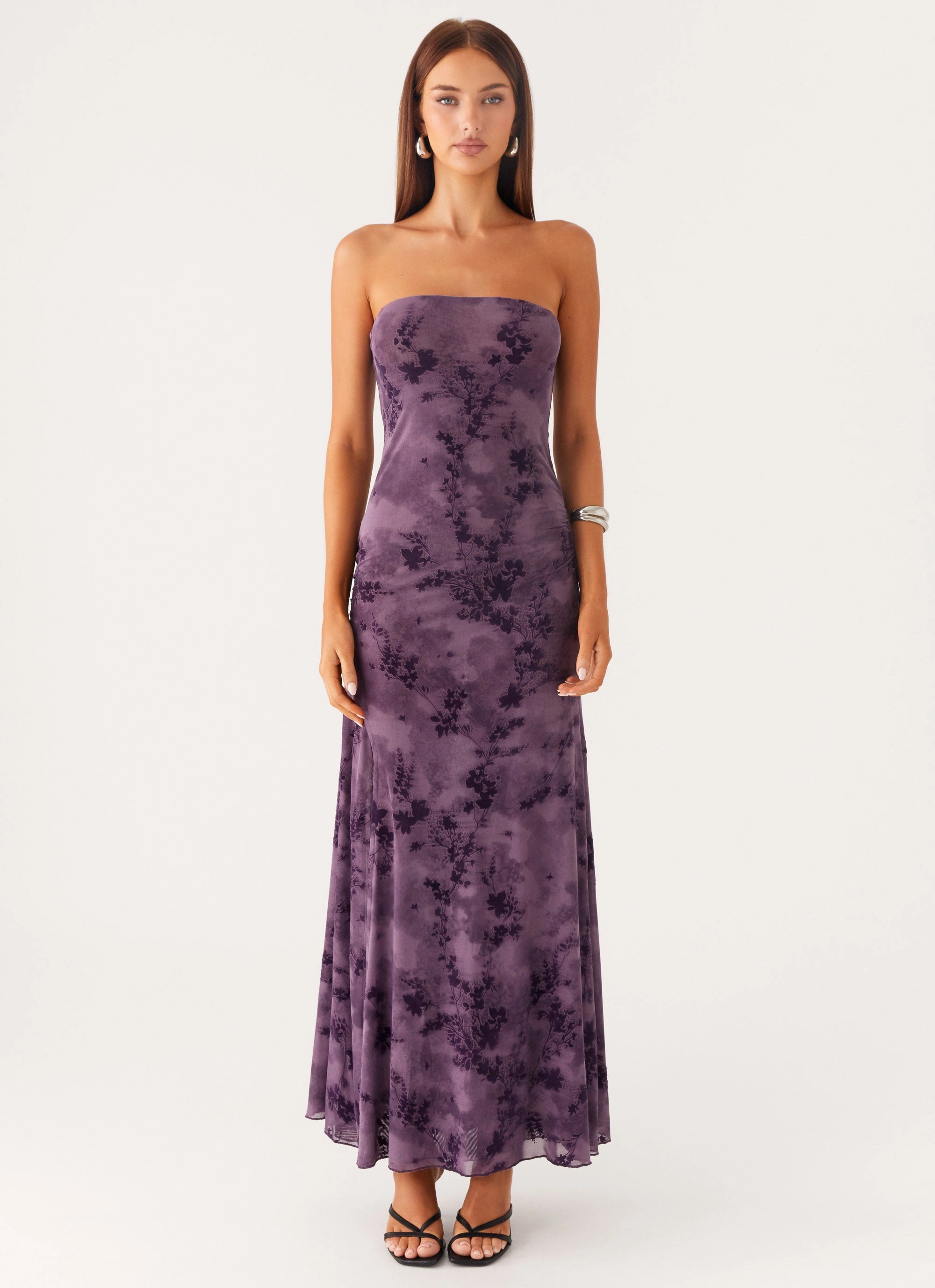 Alexandrite Midi Dress - Purple Flattering Waist Design