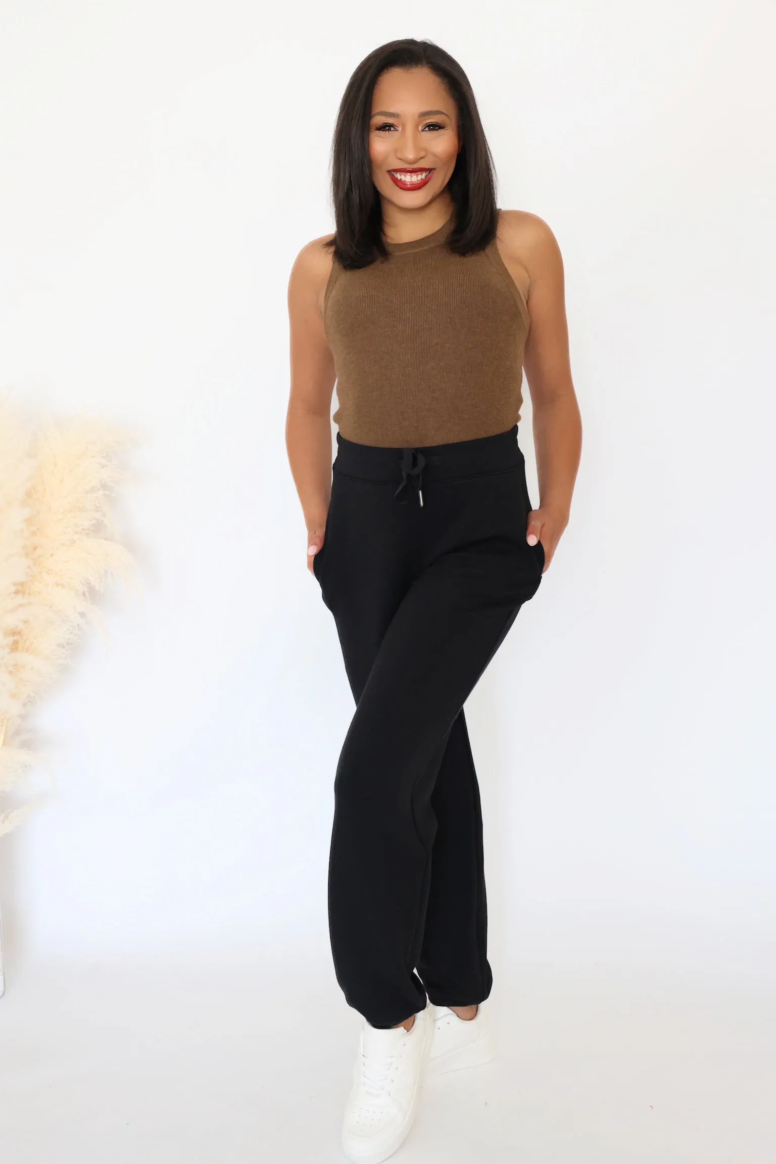 Alexis Knit Tank - Brown (FINAL SALE) Eco Friendly Fabric Quick Release Fastener