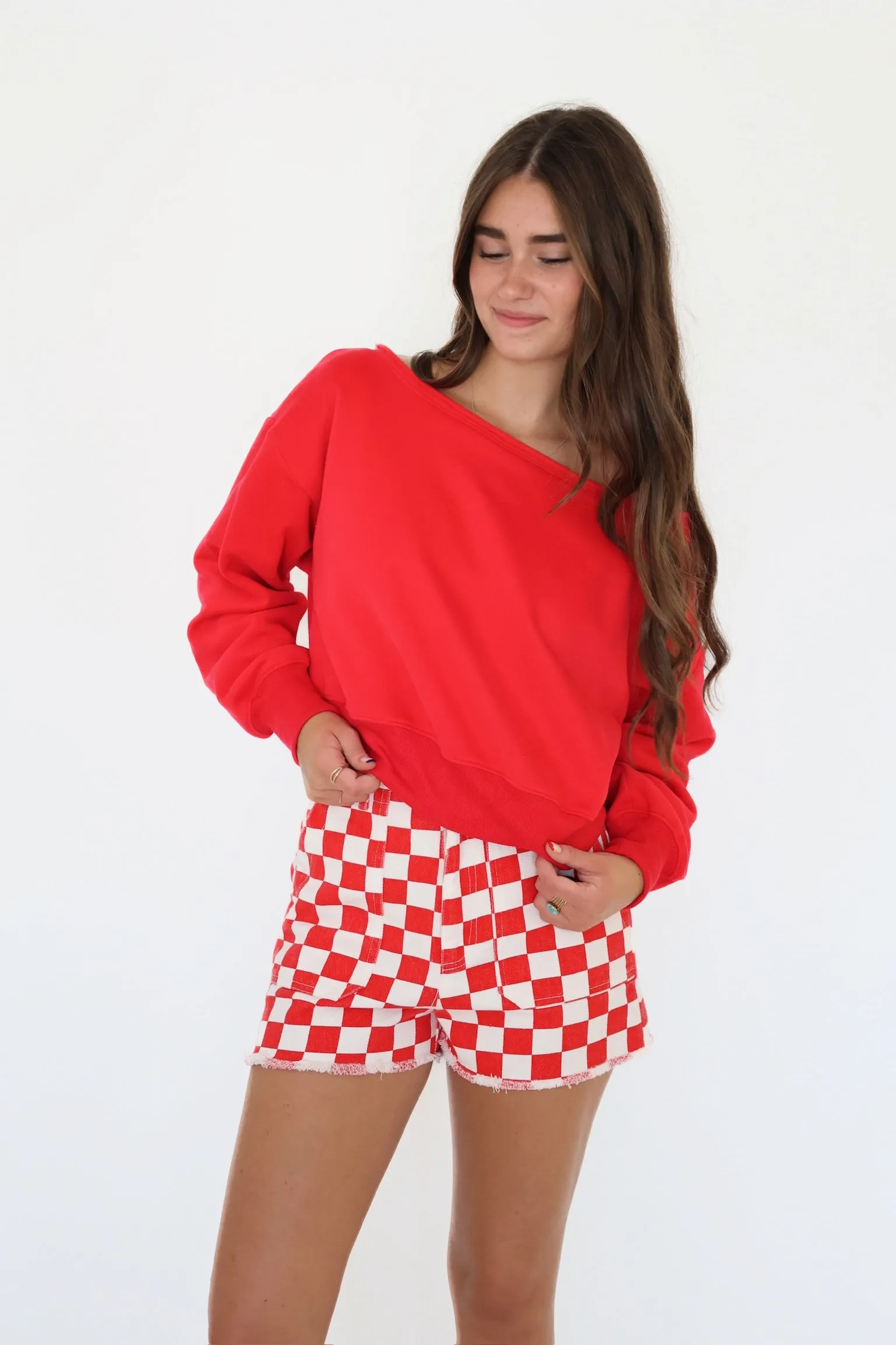 Fade Resistant Treatment QuickPackFoldableDesign Alina Crop Sweatshirt