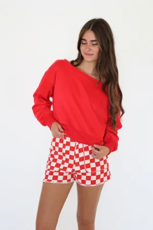 Fade Resistant Treatment QuickPackFoldableDesign Alina Crop Sweatshirt